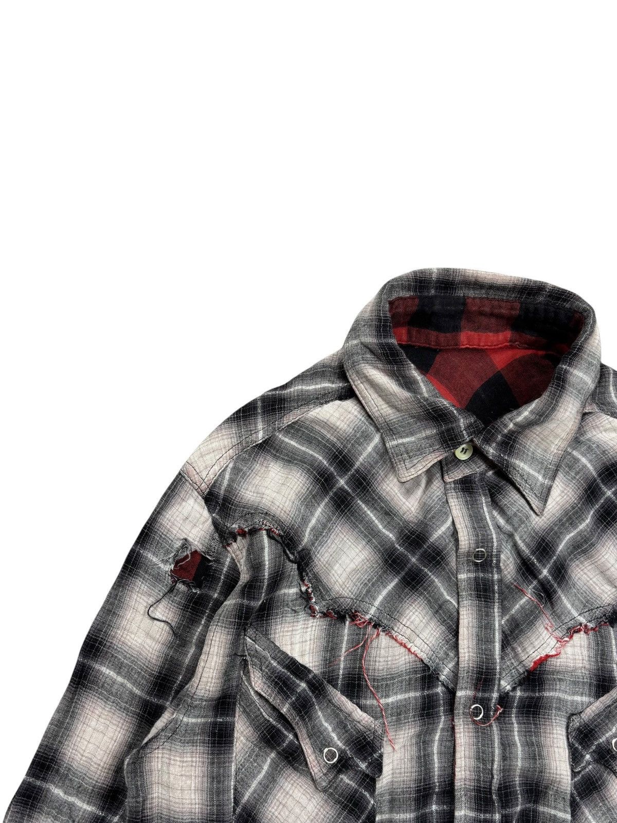 JACKROSE 2000s Jackrose - Distressed Western Flannel Shirt Size US M / EU 48-50 / 2 - 5 Thumbnail