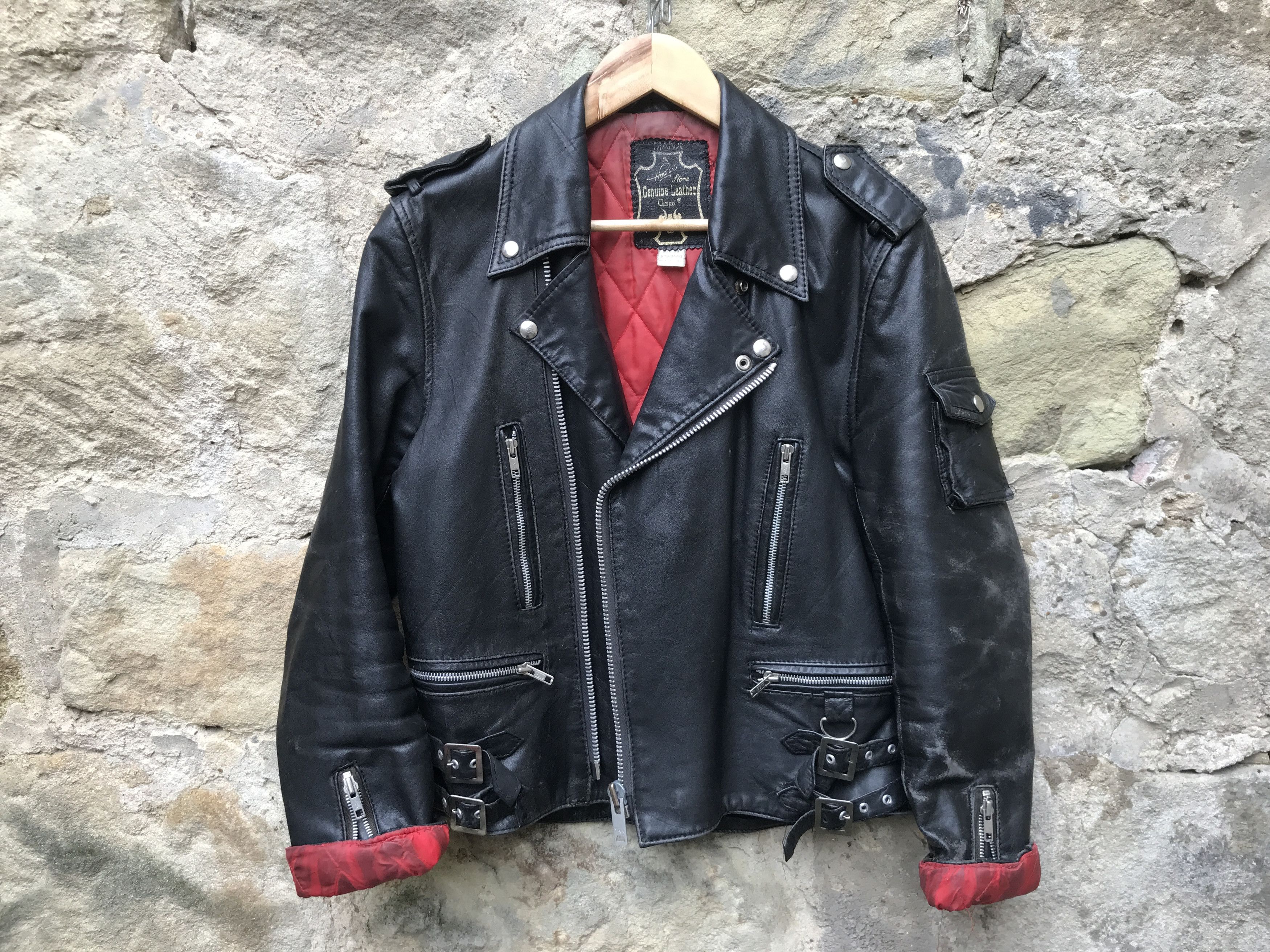 Vintage VINTAGE 80's AMI LONDON LEATHER MOTORCYCLE JACKET | Grailed