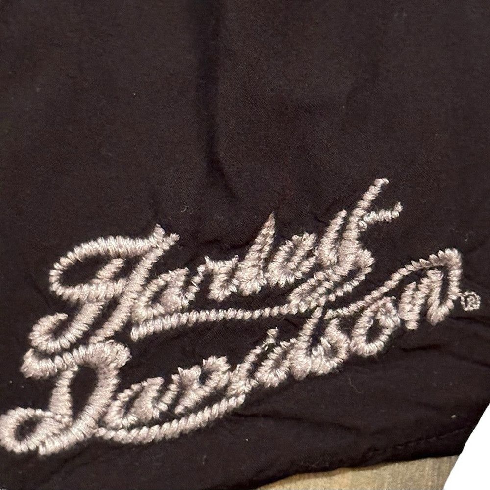 Harley Davidson Harley Davidson Moto S Black V Neck 3/4 Sleeve Blouse Biker Size S / US 4 / IT 40 - 3 Thumbnail