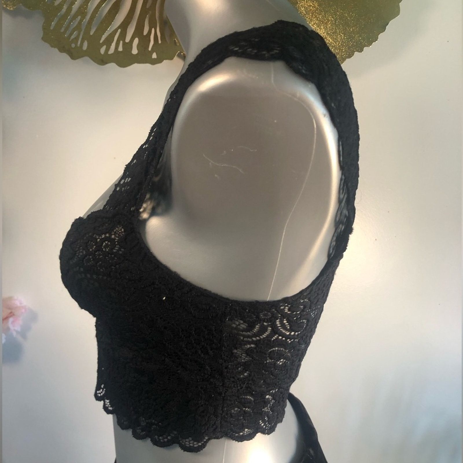 Free People Lace top cami low cut black free people intimately Size XS / US 0-2 / IT 36-38 - 5 Thumbnail