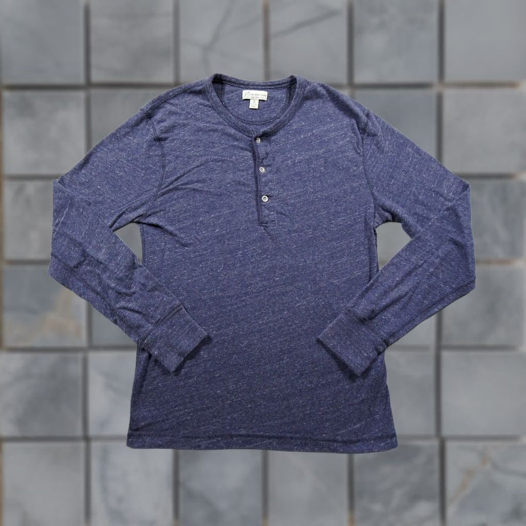 J.Crew JCrew Shirt Mens Small Blue Henley Long Sleeve Slim Fit Knit Cotton Casual Size US S / EU 44-46 / 1 - 1 Thumbnail