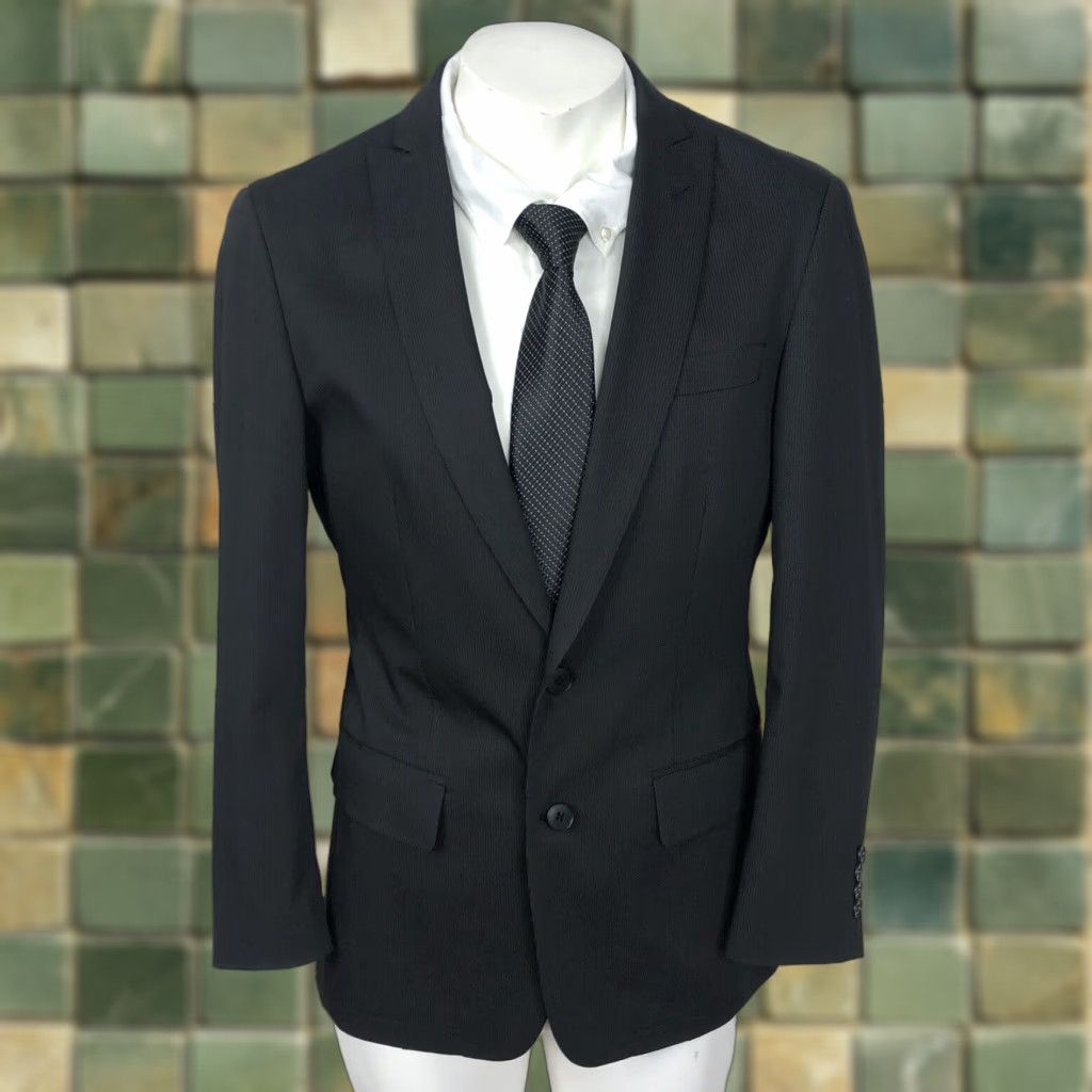 John Varvatos John Varvatos U.S.A. 36R Men’s Viscose Blend Two Button Sport Coat Jacket Black Size US XXS / EU 40 - 1 Thumbnail