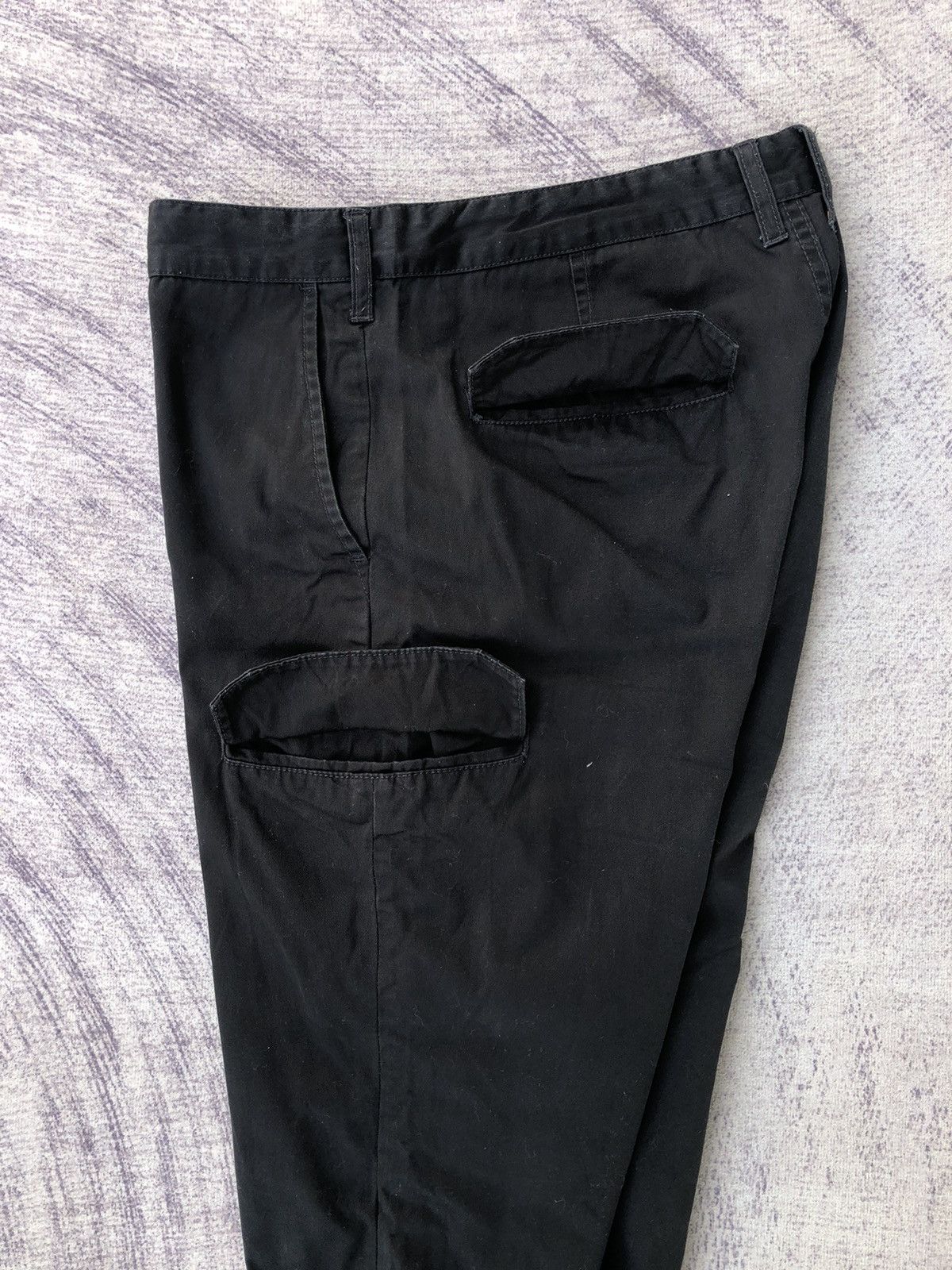 All Blacks × Vintage Ikko black Cargo Trousers With 6 Pocket Workware Size US 33 - 12 Thumbnail