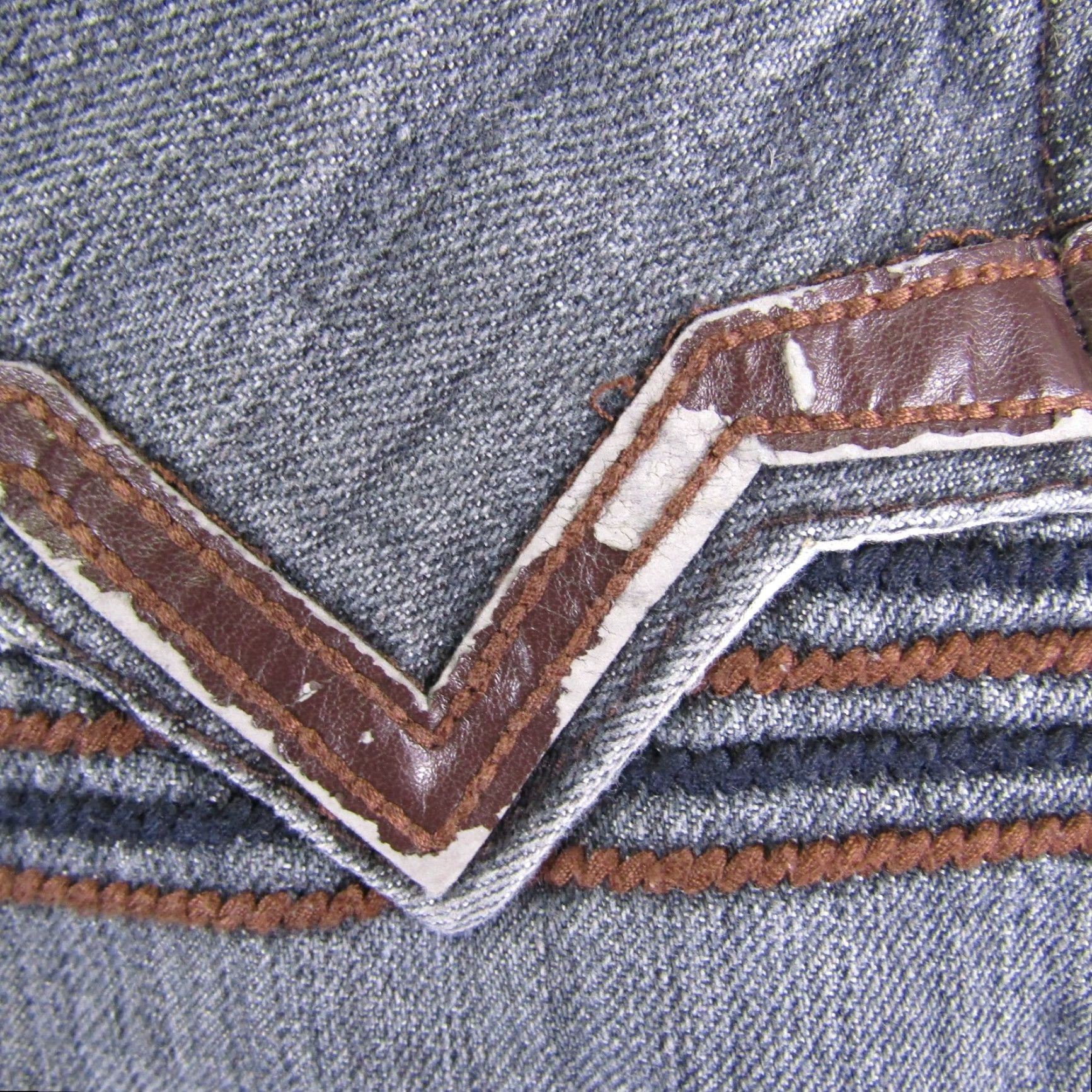 Denime FUSAI Jeans Mens 36x32 Gray Denim Straight Leg Regular Fit Pants Size US 35 - 7 Thumbnail