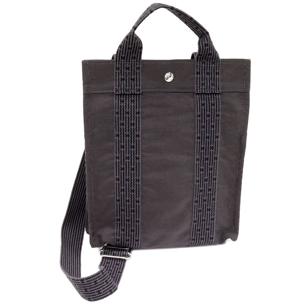 Hermes Hermes Canvas Backpack Grey Canvas Backpack 2403196 in Great Condition