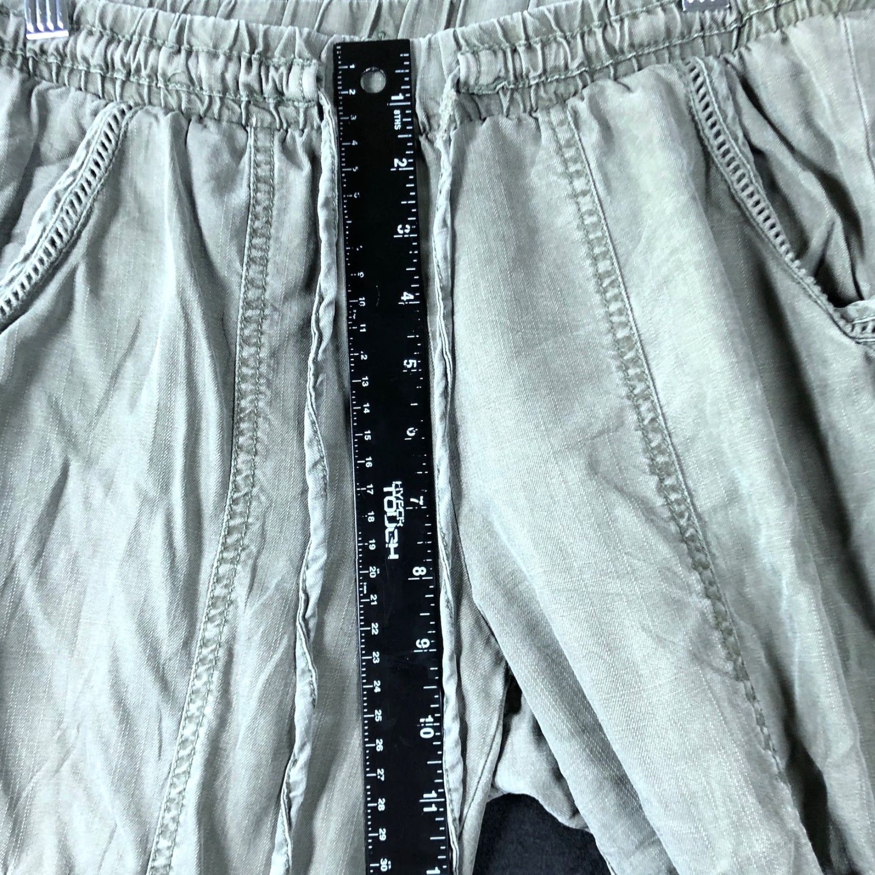 Vintage Knox Rose Pants Womens Green Pull On Jogger Elastic Waist XS Size 29" - 7 Thumbnail
