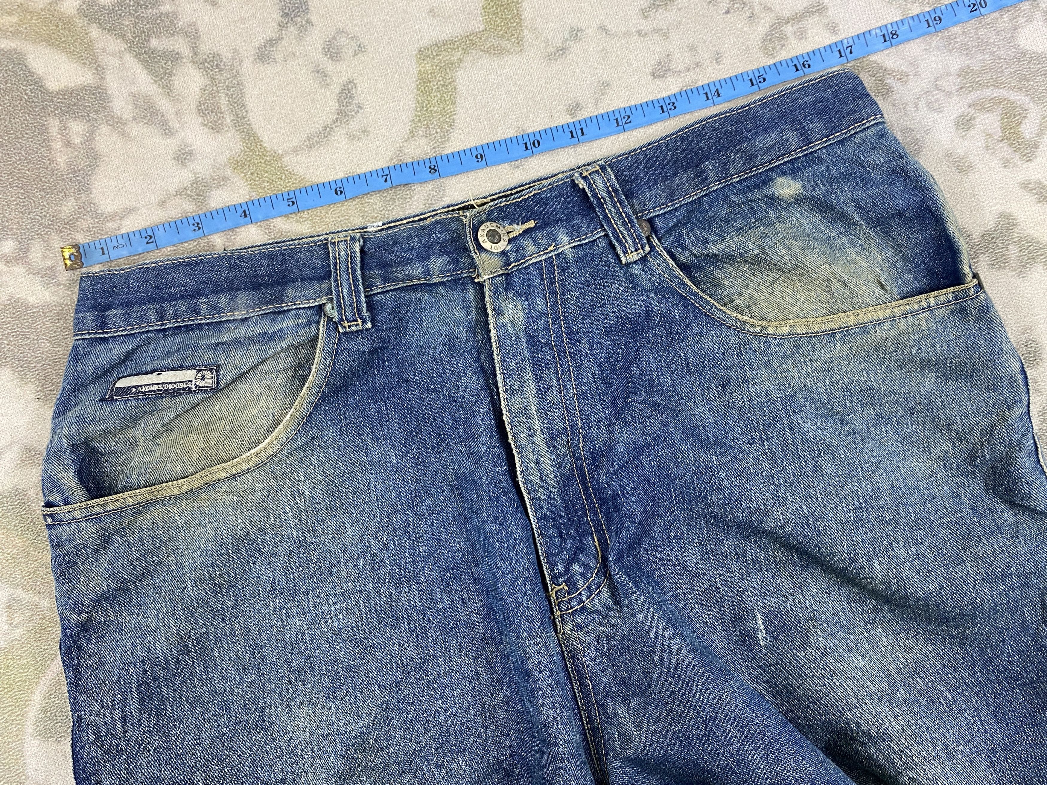 Japanese Brand Faded Blue Vintage akademiks Baggy Jeans 34x29.5- JN3813 Size US 34 / EU 50 - 5 Thumbnail