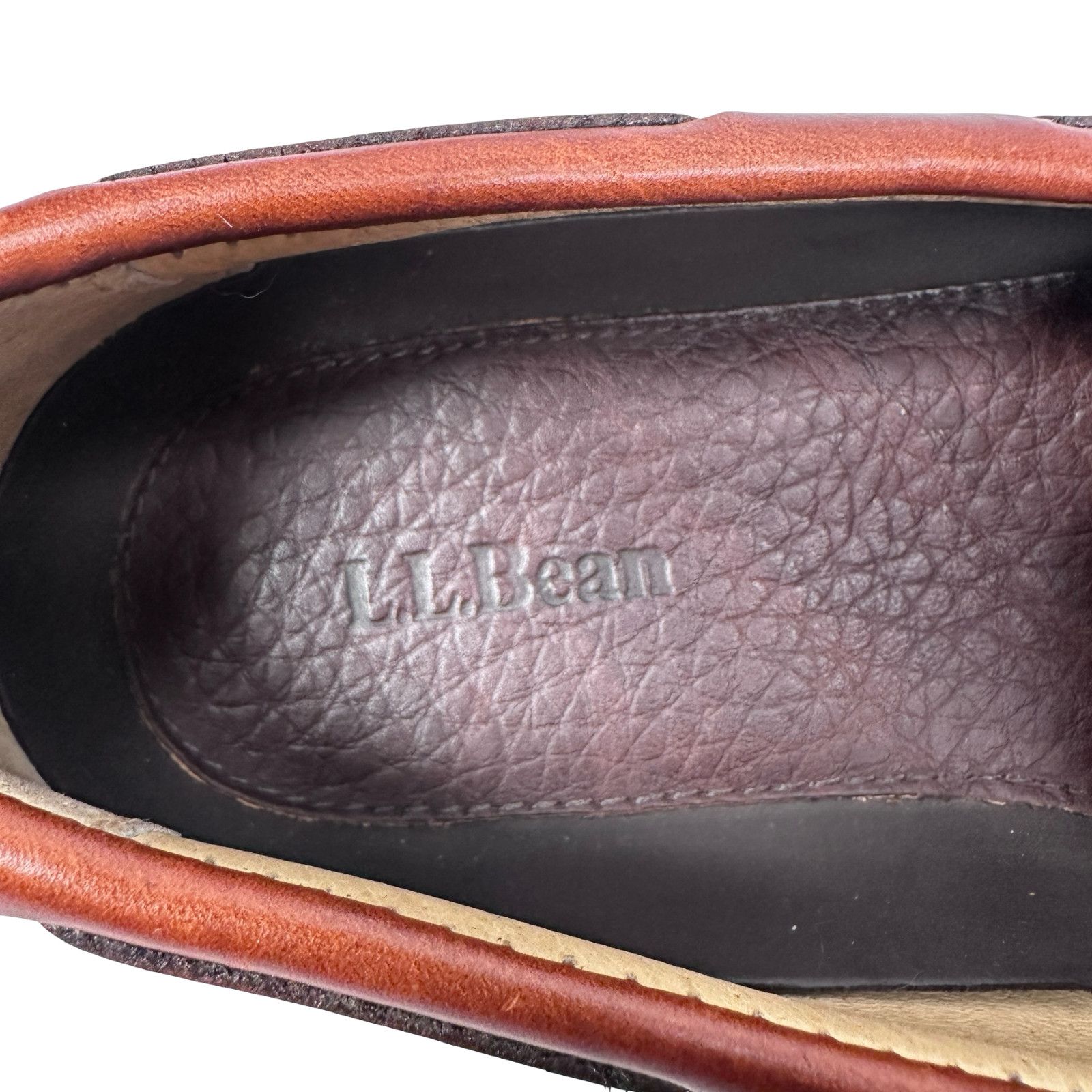 Other LL Bean Allagash Bison Loafers Men 7.5 D Brown Leather Shoes Size US 7.5 / EU 40-41 - 7 Thumbnail