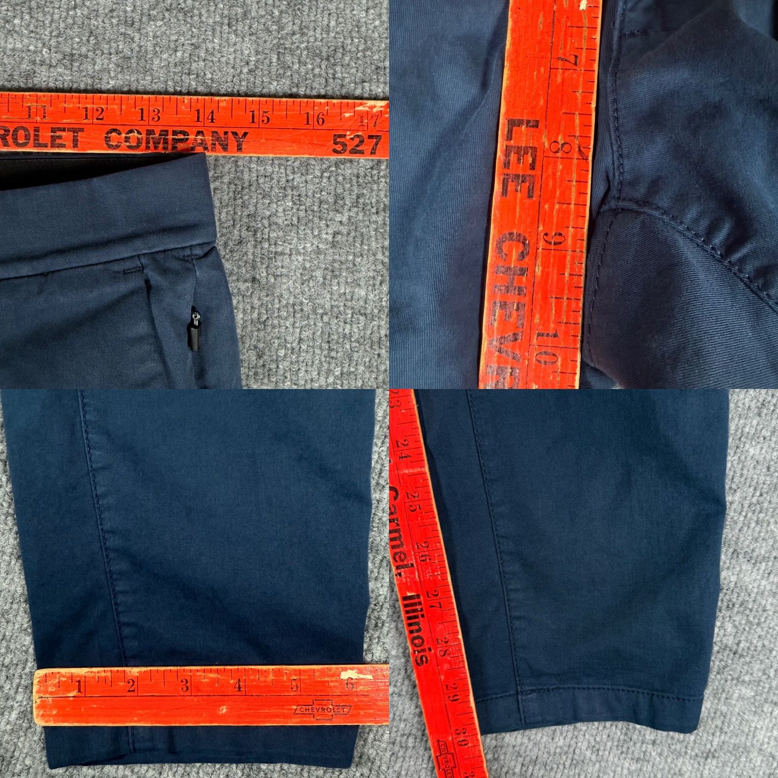 Old Navy Old Navy Athletic Chino Pants Men 28x30 Navy Captain Built-In Flex Zipper Pocket Casual Chinos Size US 28 / EU 44 - 8 Thumbnail
