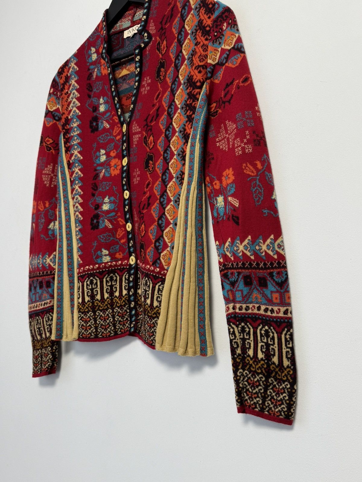 Other IVKO Colorful Knit Cardigan Ethnic Pattern Boho Wool Blend Size XS / US 0-2 / IT 36-38 - 8 Thumbnail
