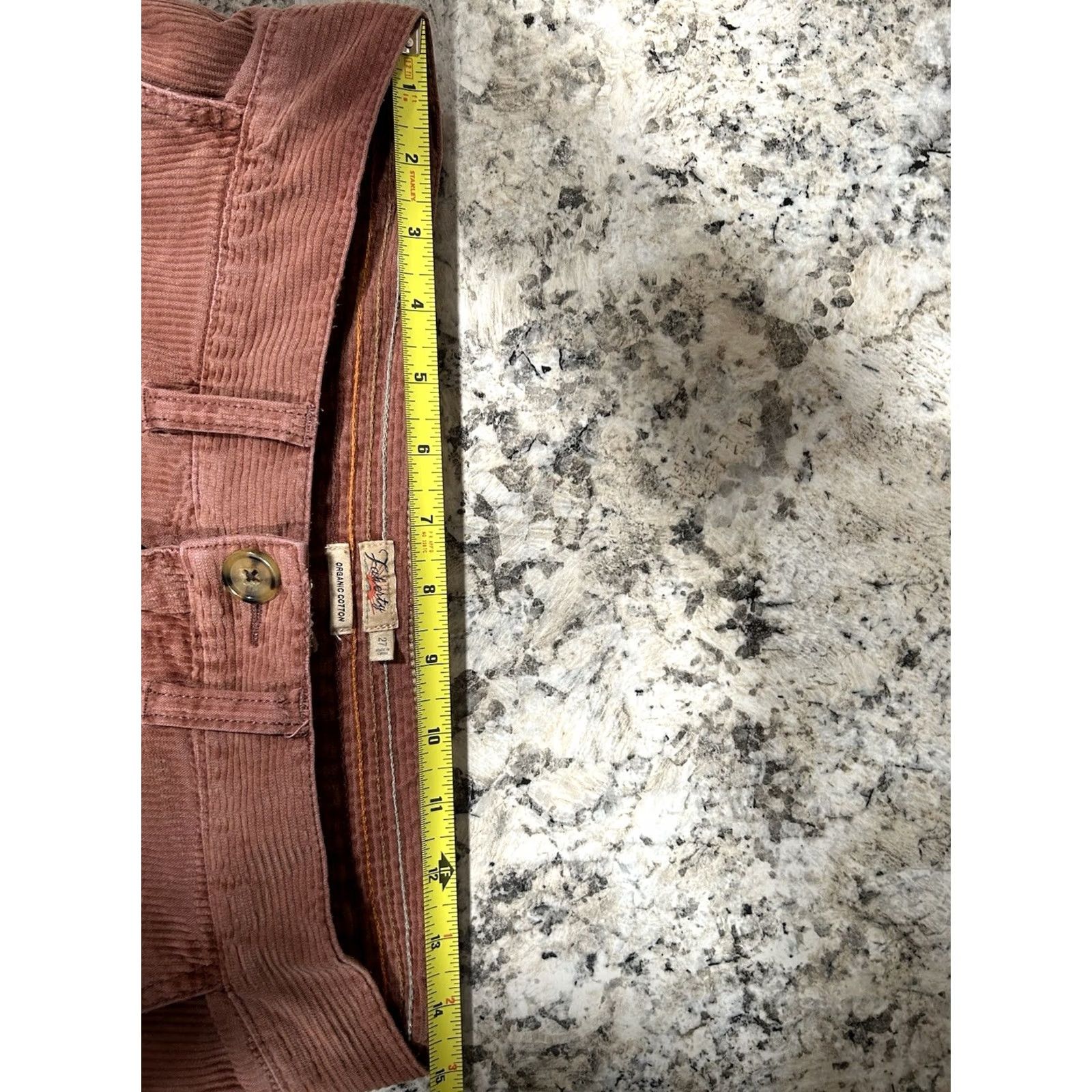 Faherty Faherty Corduroy Pant Women’s 30x31 Chino Straight Leg High Rise Peachish Solid Pant Accessories: Button, Zipper, Logo Size 30" / US 8 / IT 44 - 7 Thumbnail