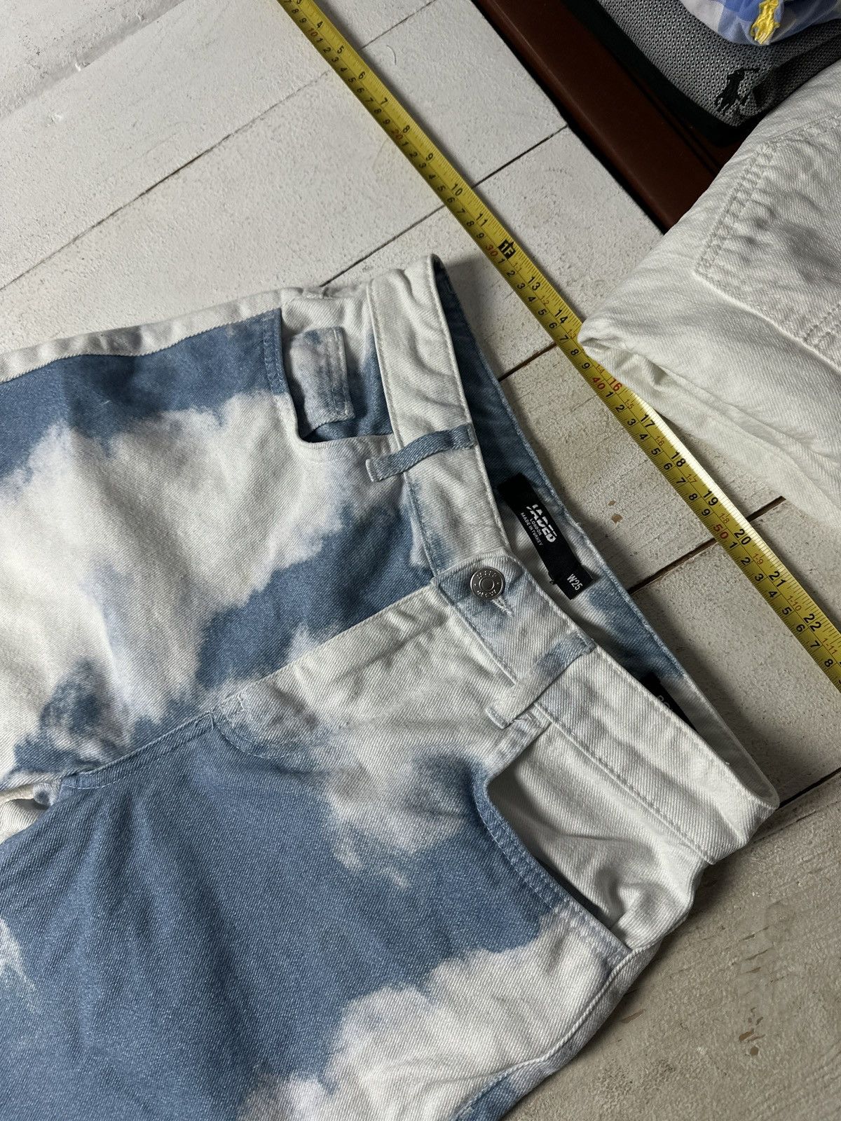 Jaded London 🚨 UNISEX JADED LONDON 25 WHITE BLUE OVERPRINT Y2K SK8 Size 25" / US 0 / IT 36 - 2 Thumbnail