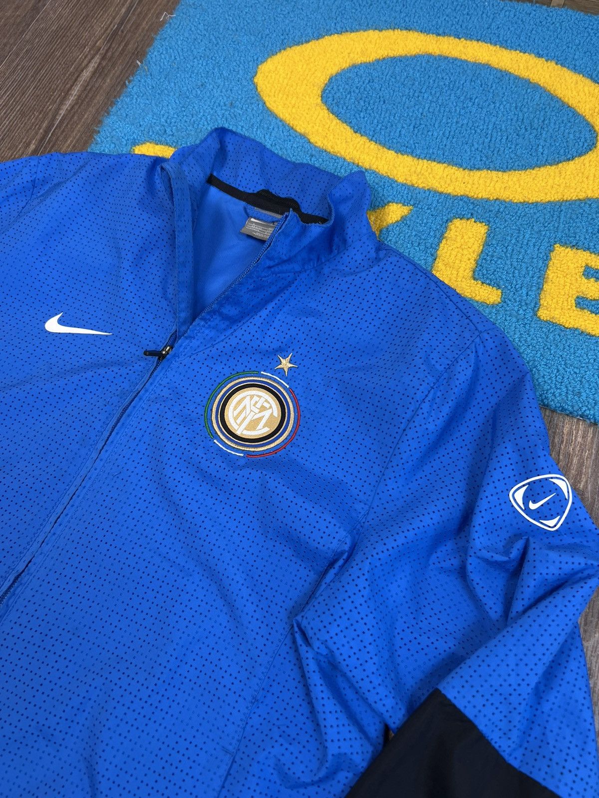 Nike Vintage Nike Inter Milan Blue Tack Top Full Zip Jacket Size US L / EU 52-54 / 3 - 5 Thumbnail