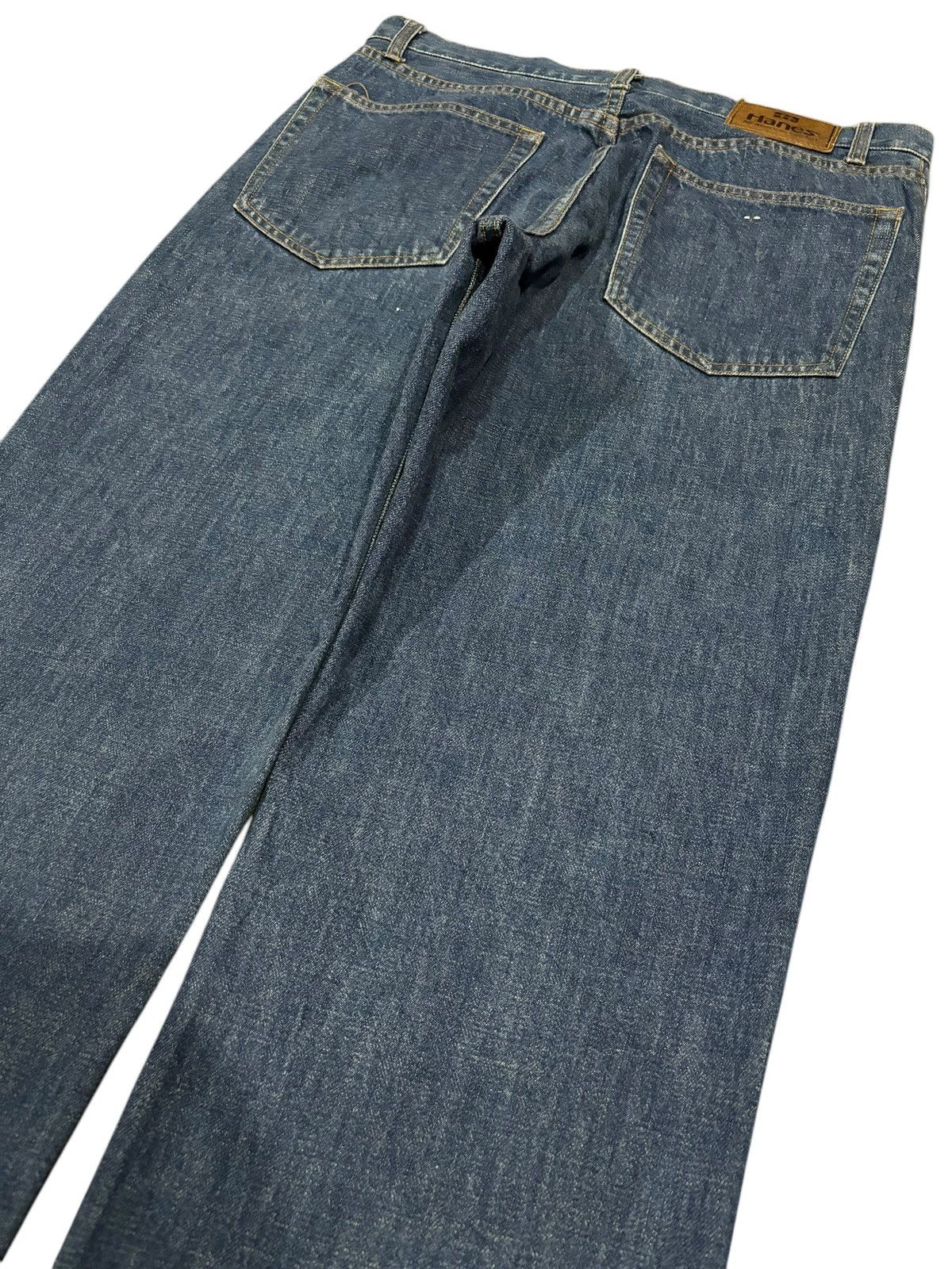 Hanes × If Six Was Nine × Vintage 90s Vintage Hanes Baggy Wide Leg Jeans Size US 33 - 5 Thumbnail
