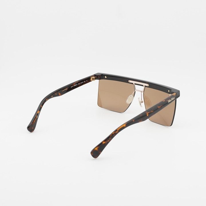 Max Mara Max Mara MM0072 52E Sunglasses Dark Havana Square Frame Size ONE SIZE - 10 Thumbnail