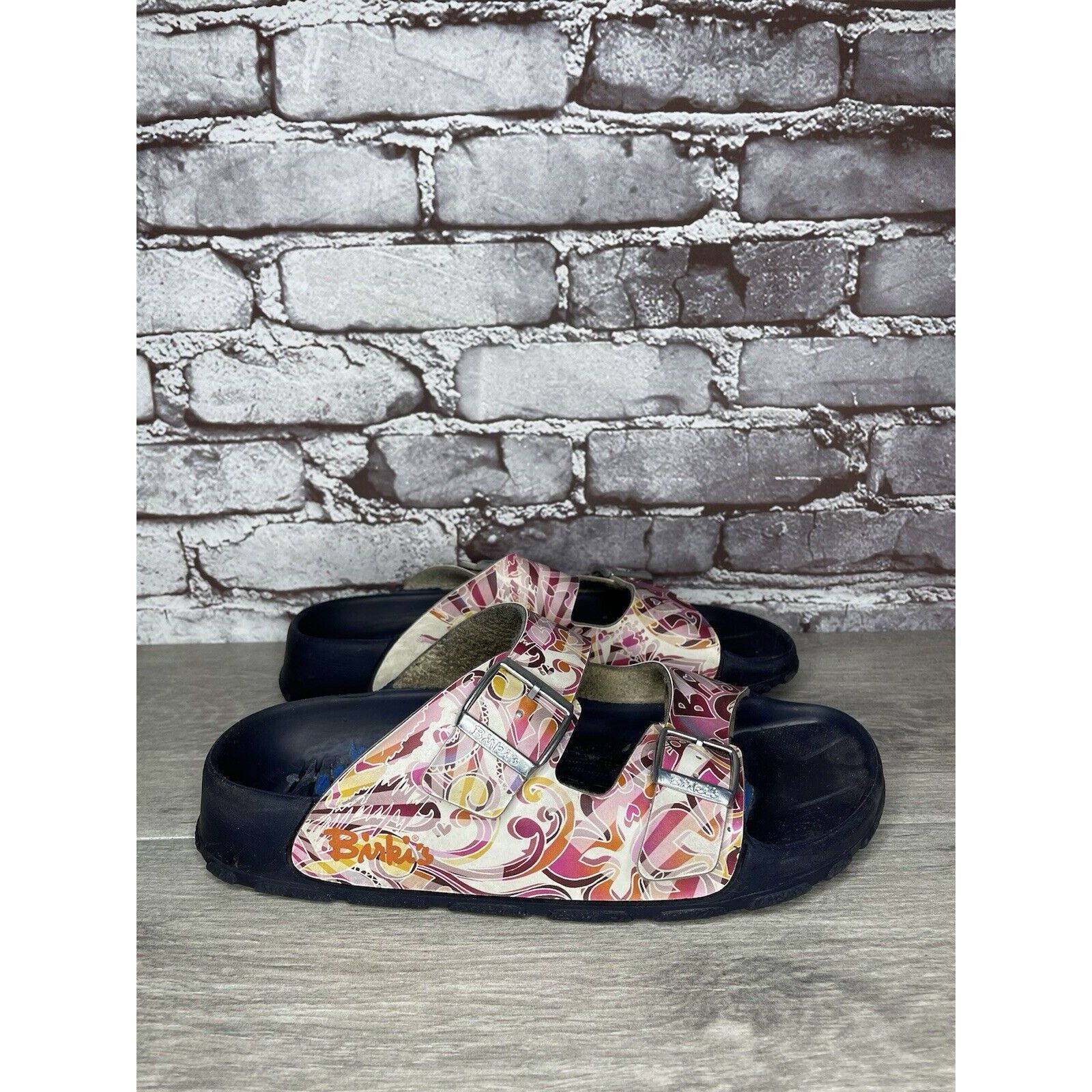 Birkenstock Birki’s Bay Heart Floral Arizona Pink Slides Sandals Women S Size US 10.5 / IT 40.5 - 9 Thumbnail
