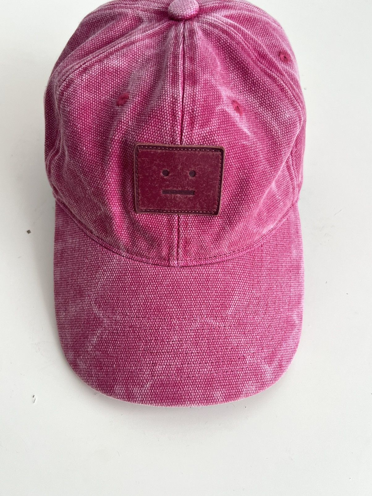 Acne Studios 🔥Acne Studios Pink Faded Canvas Heavy Leather Patch Cap Size ONE SIZE - 6 Thumbnail