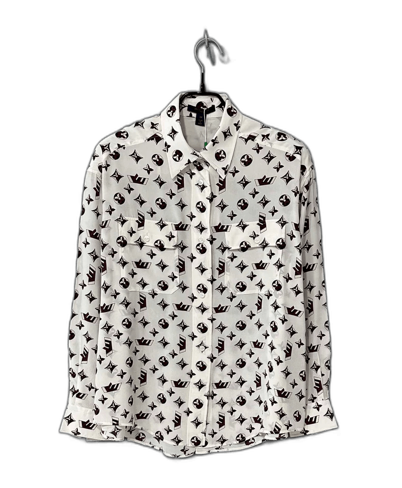 Louis Vuitton Louis Vuitton Printed Silk Shirt -2505 Size XS / US 0-2 / IT 36-38 - 1 Thumbnail