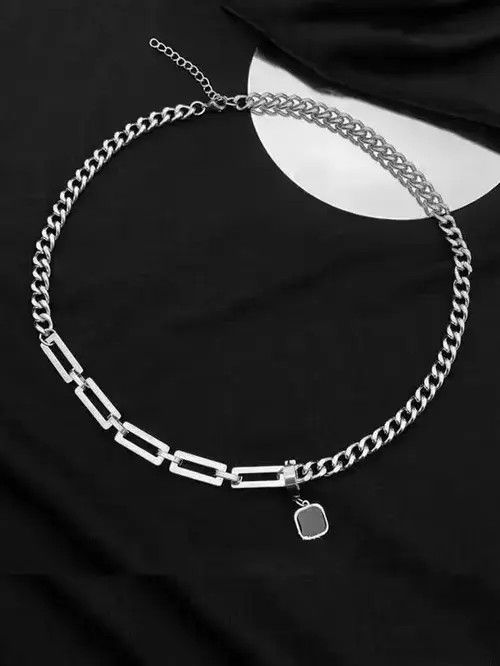 Jewelry × Vintage Retro Punk Vintage Stainless Steel Chain With Pendant Size ONE SIZE - 4 Thumbnail