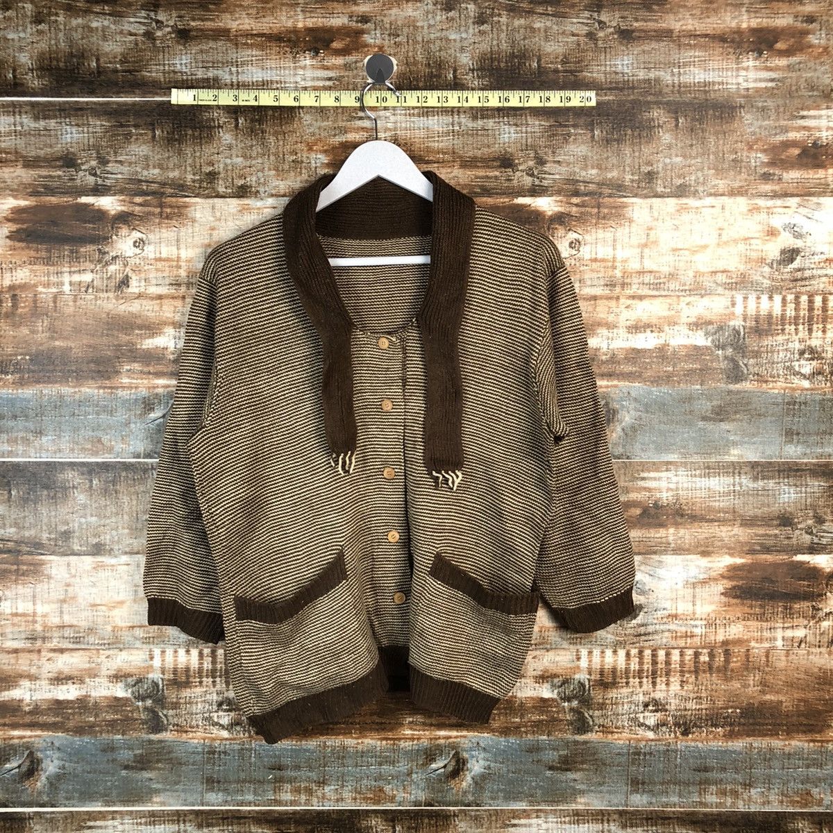 Japanese Brand Brown Cardigan Knitwear #A2208