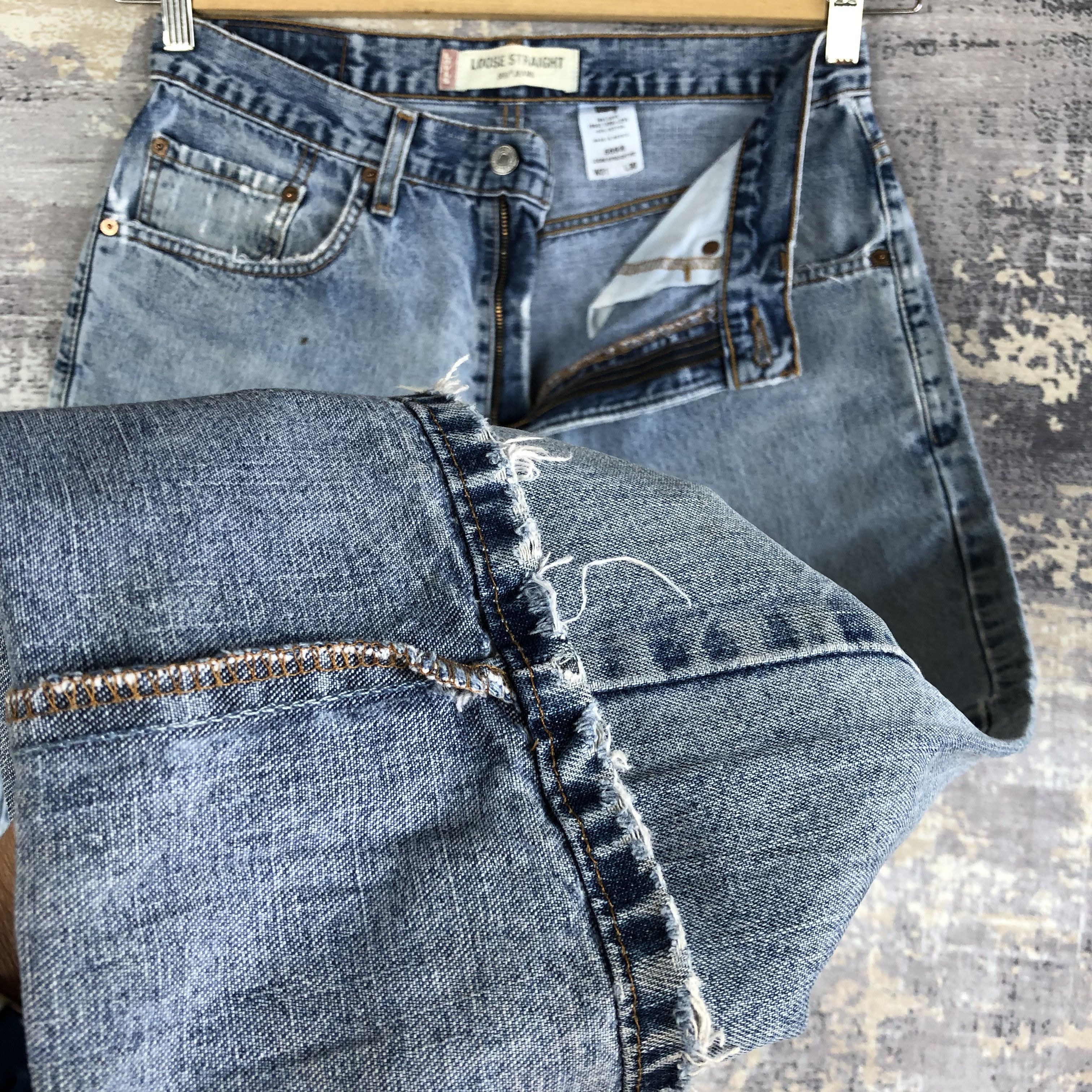 Levi's Vintage Baggy Levis Sun Faded Jeans Levi's Distressed Denim Size US 30 / EU 46 - 8 Thumbnail