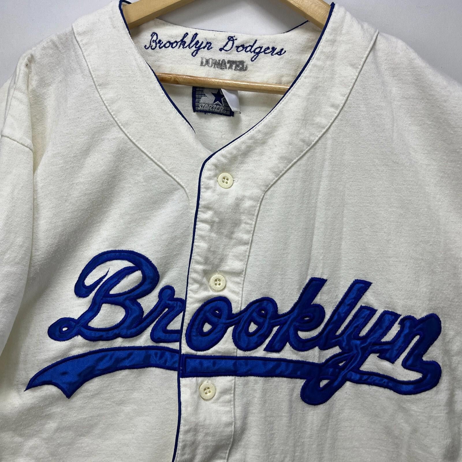 Starter Starter Vintage MLB Brooklyn Dodgers 1955 Jersey Medium Size ONE SIZE - 3 Thumbnail