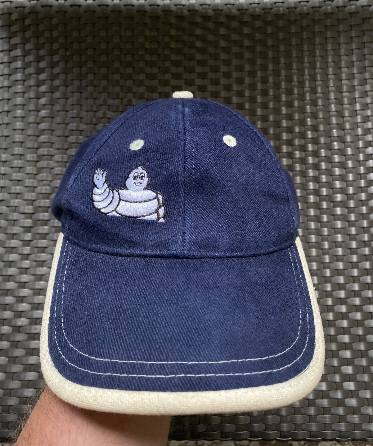 Vintage Vintage Michelin Cap Hat Mercedes Ferrari BMW Size ONE SIZE - 1 Thumbnail