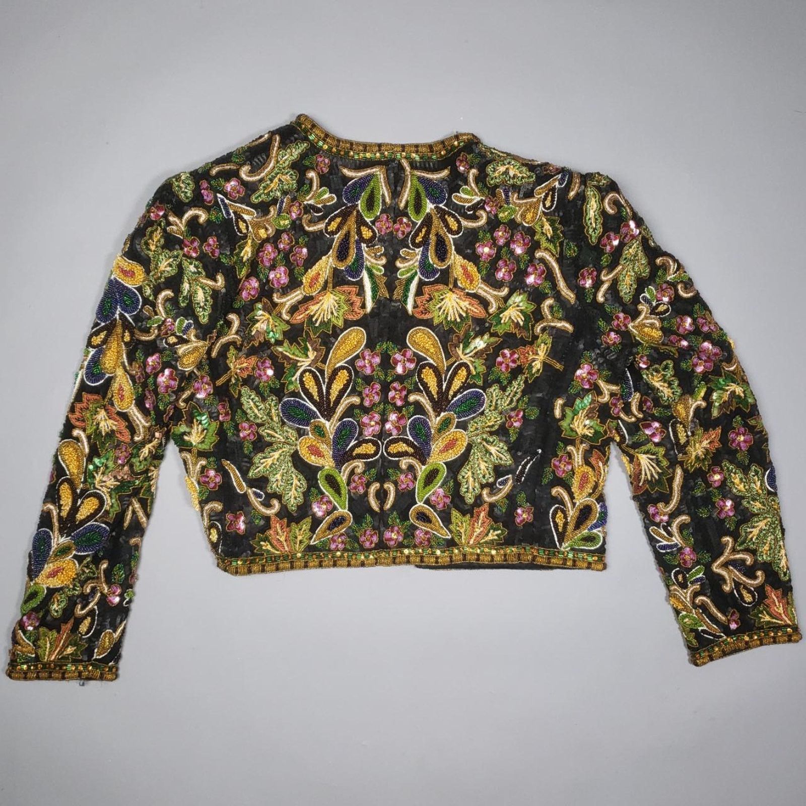 Other Rare 1980s Jeanette for St. Martin Couture Sequin Jacket Size M / US 6-8 / IT 42-44 - 4 Thumbnail