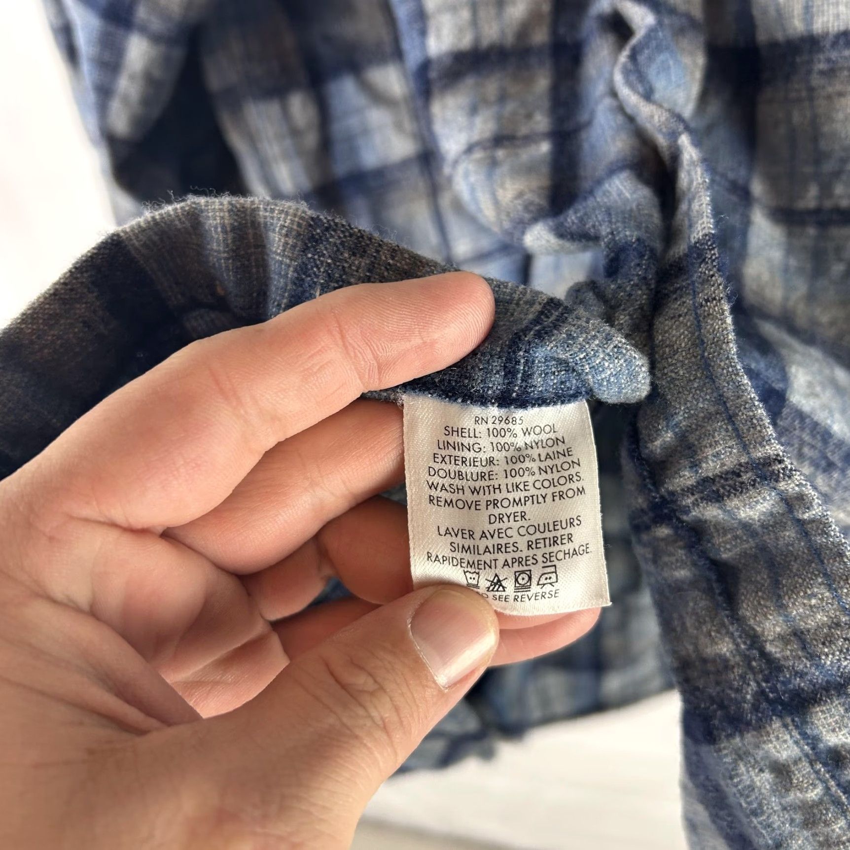 Pendleton VTG Pendleton Shirt Mens L Blue Plaid Wool Flannel Lined Button Up Casual 90s Y2K Size US L / EU 52-54 / 3 - 7 Thumbnail