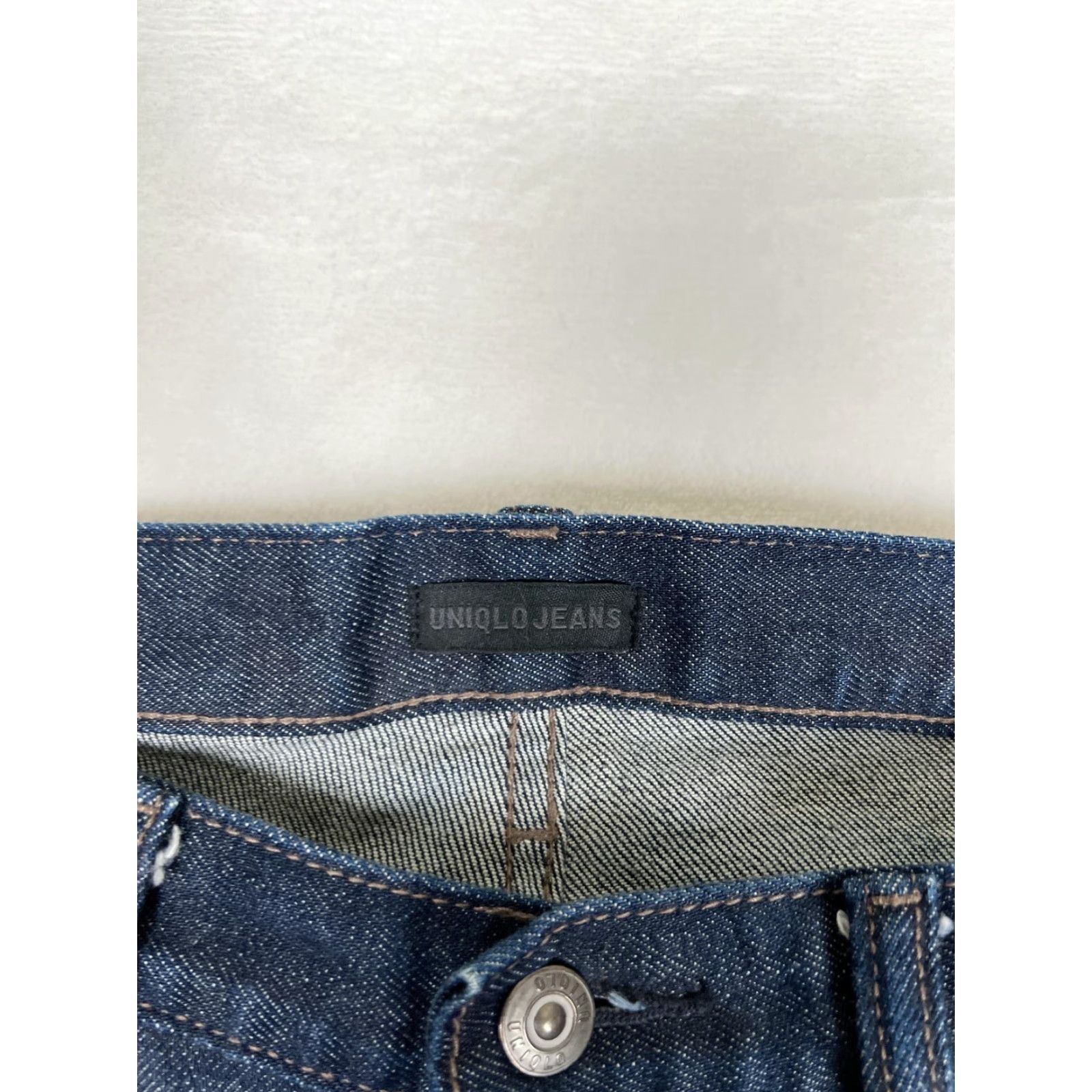 Uniqlo Uniqlo Jeans 30x32 Blue Slim Straight Selvage Stretch Denim Dark Wash Mens Size US 30 / EU 46 - 7 Thumbnail