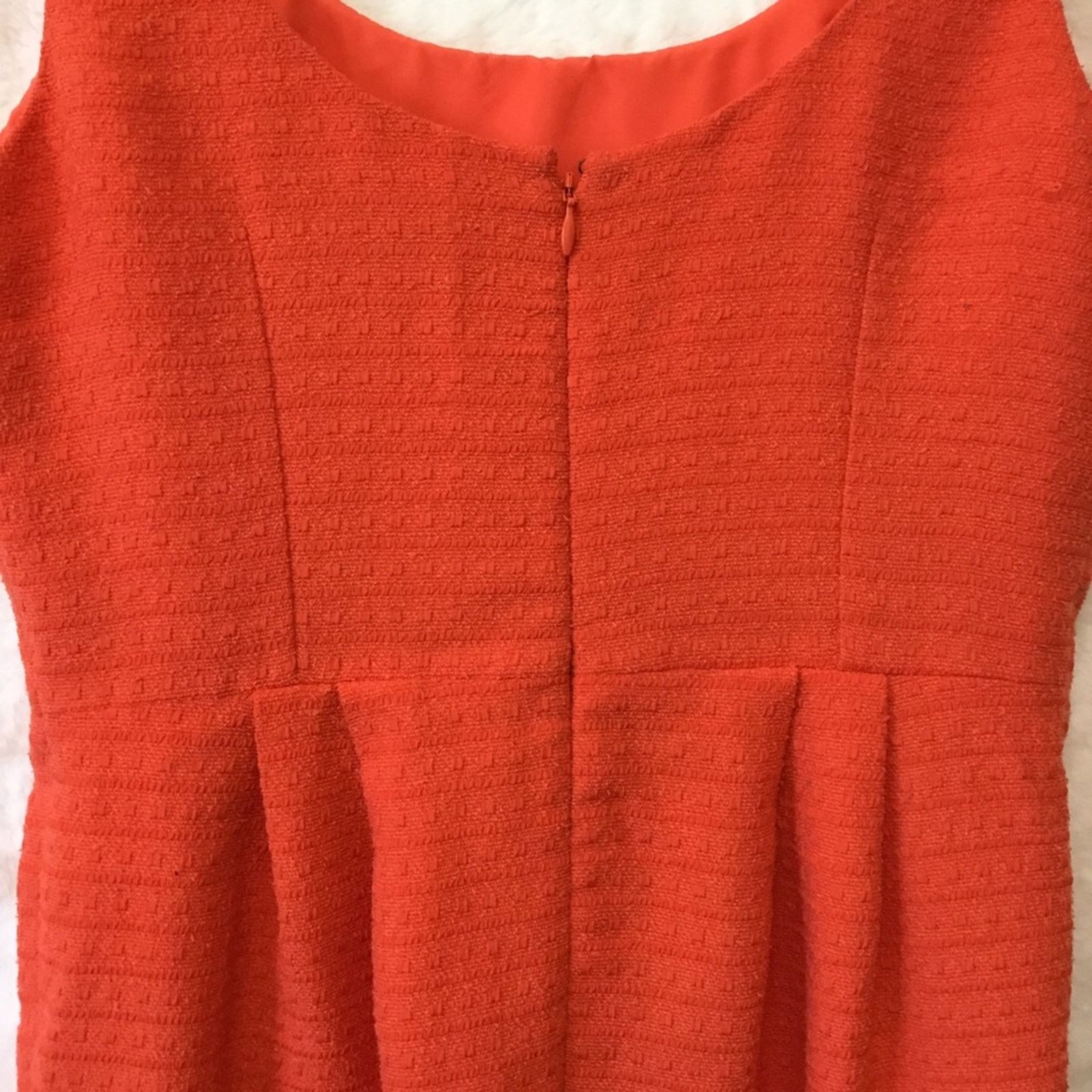 Ann Taylor Ann Taylor Orange Sleeveless Sheath Dress Size S / US 4 / IT 40 - 9 Thumbnail