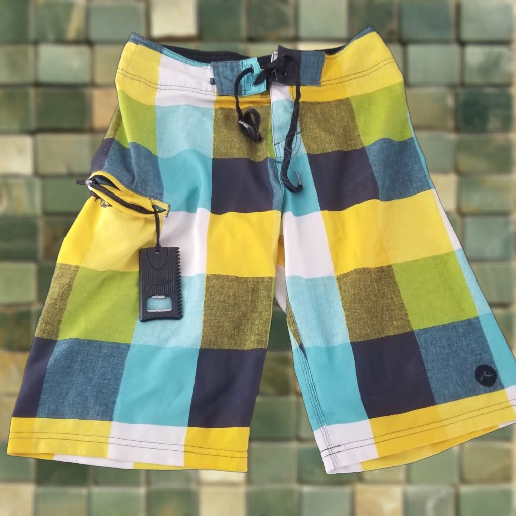 Rusty Rusty Mens Board Shorts 28 Yellow Swim Trunks Surf Bathing Suit Pool Surf Size US 28 / EU 44 - 1 Thumbnail