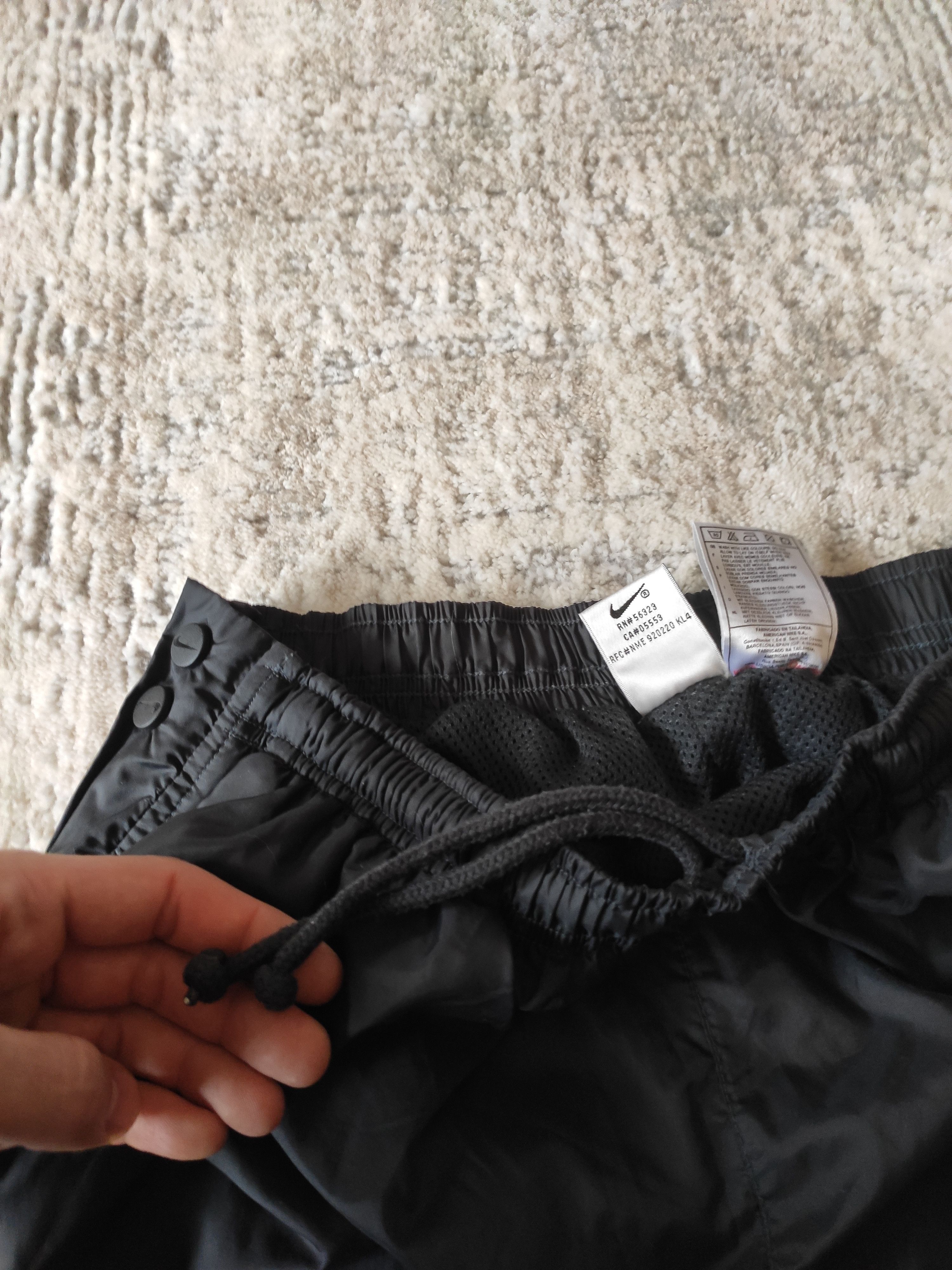 Nike × Vintage Nike vintage trackpants sweatpants 90s black button swoosh M Size US 32 / EU 48 - 5 Thumbnail