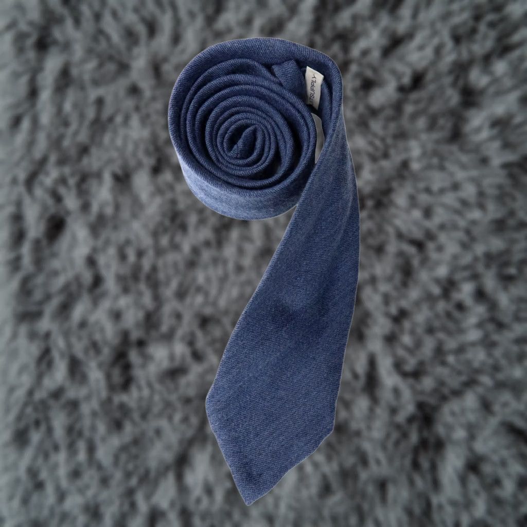 Suitsupply Suitsupply Tie Men's 150 x 8 CM Silk & Wool Pointed Classic Blue Tie Size ONE SIZE - 1 Thumbnail