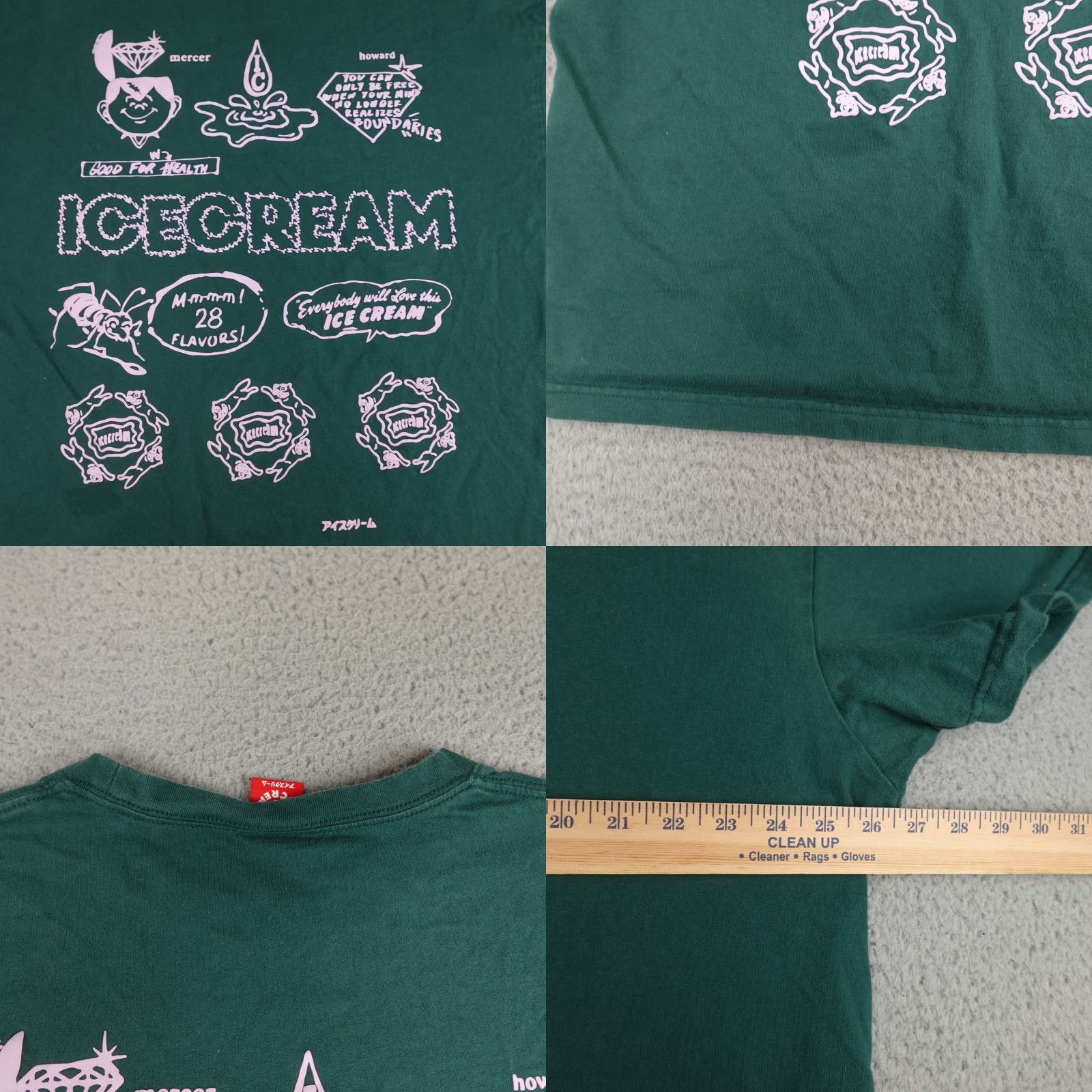 Vintage Ice Cream Shirt Mens 3X Green Good For Health Graphic Hip Hop Y2K Double-Sided Size US XXL / EU 58 / 5 - 9 Thumbnail