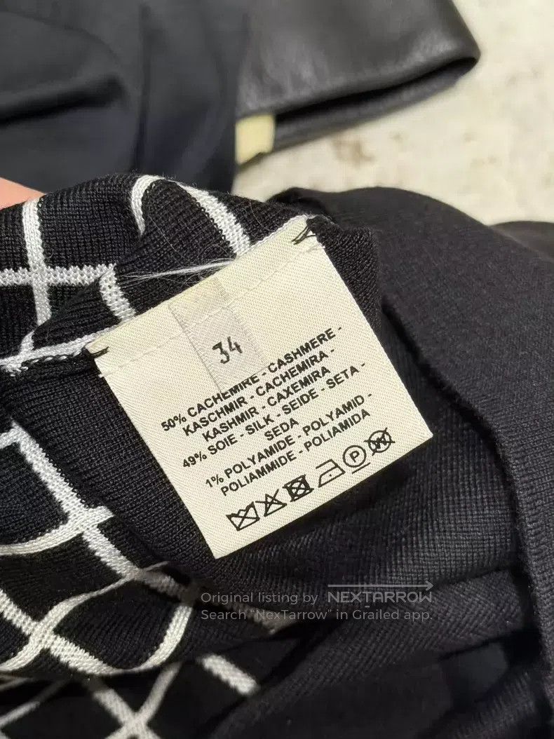 Hermes Hermes Knitted Turtleneck Sweater Black White Plaid High N Size XXS / US 00 / IT 34 - 5 Thumbnail