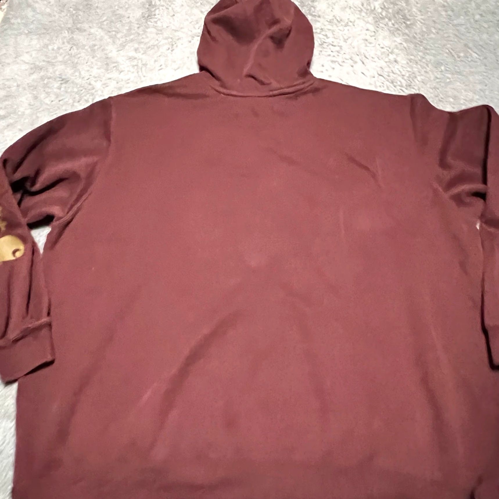Carhartt Carhartt Hoodie Mens 4XL Relaxed Force Maroon Workwear Sweatshirt Size US XXL / EU 58 / 5 - 4 Thumbnail