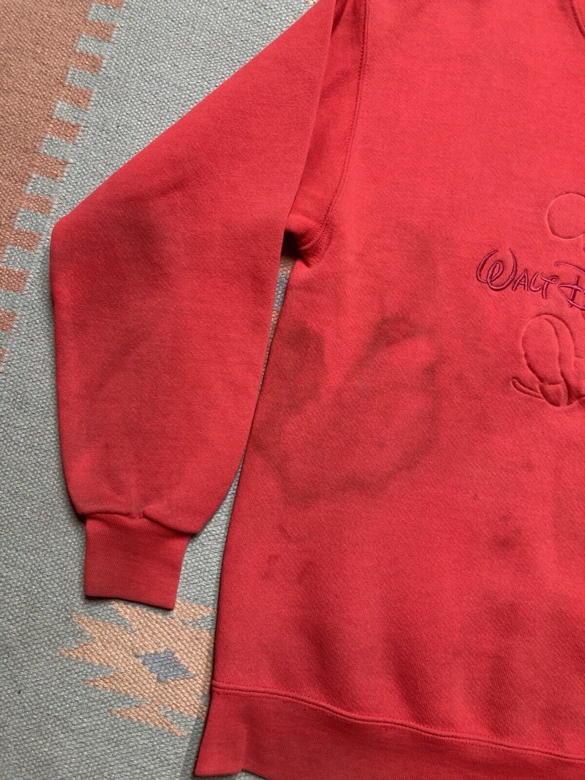 Disney × Vintage VTG sweatshirt Walt Disney world Mickey Mouse embossed M Size US M / EU 48-50 / 2 - 2 Thumbnail