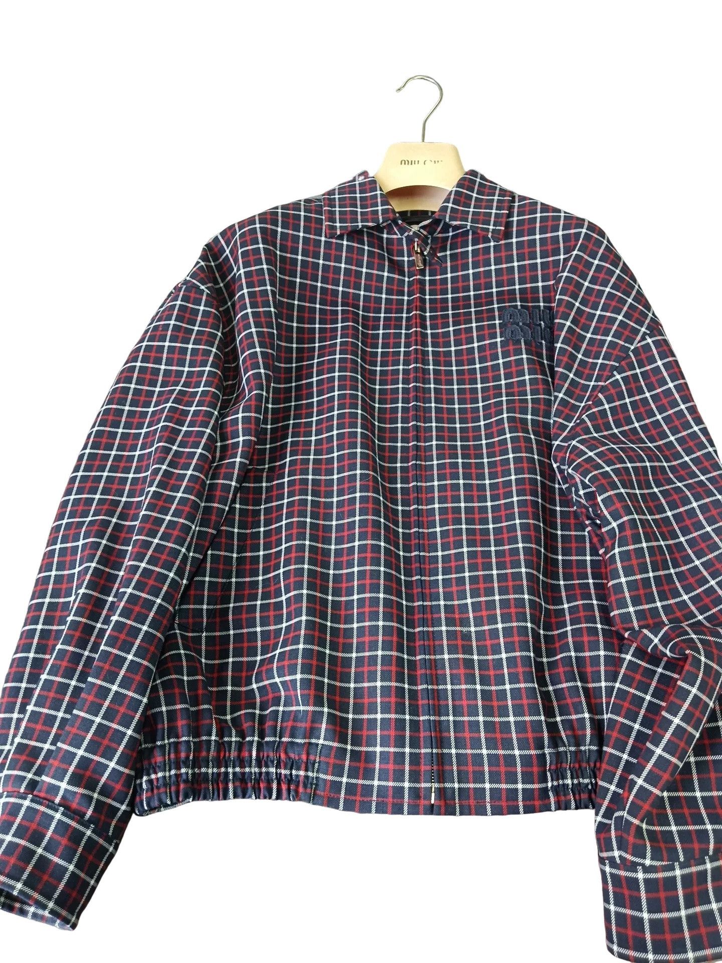 Miu Miu Miu Miu Check Zip Jacket IT 36 Size XS / US 0-2 / IT 36-38 - 1 Thumbnail
