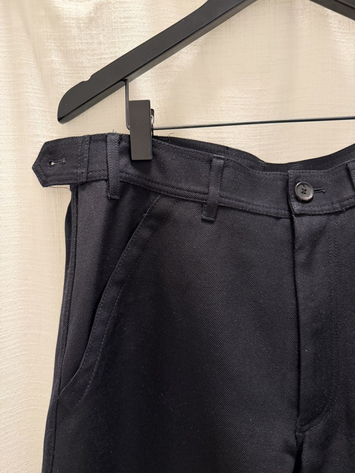 Comme des Garcons SHIRT Comme Des Garcons Shirt - Black Wide Wool Trousers - Size S Size US 30 / EU 46 - 2 Thumbnail