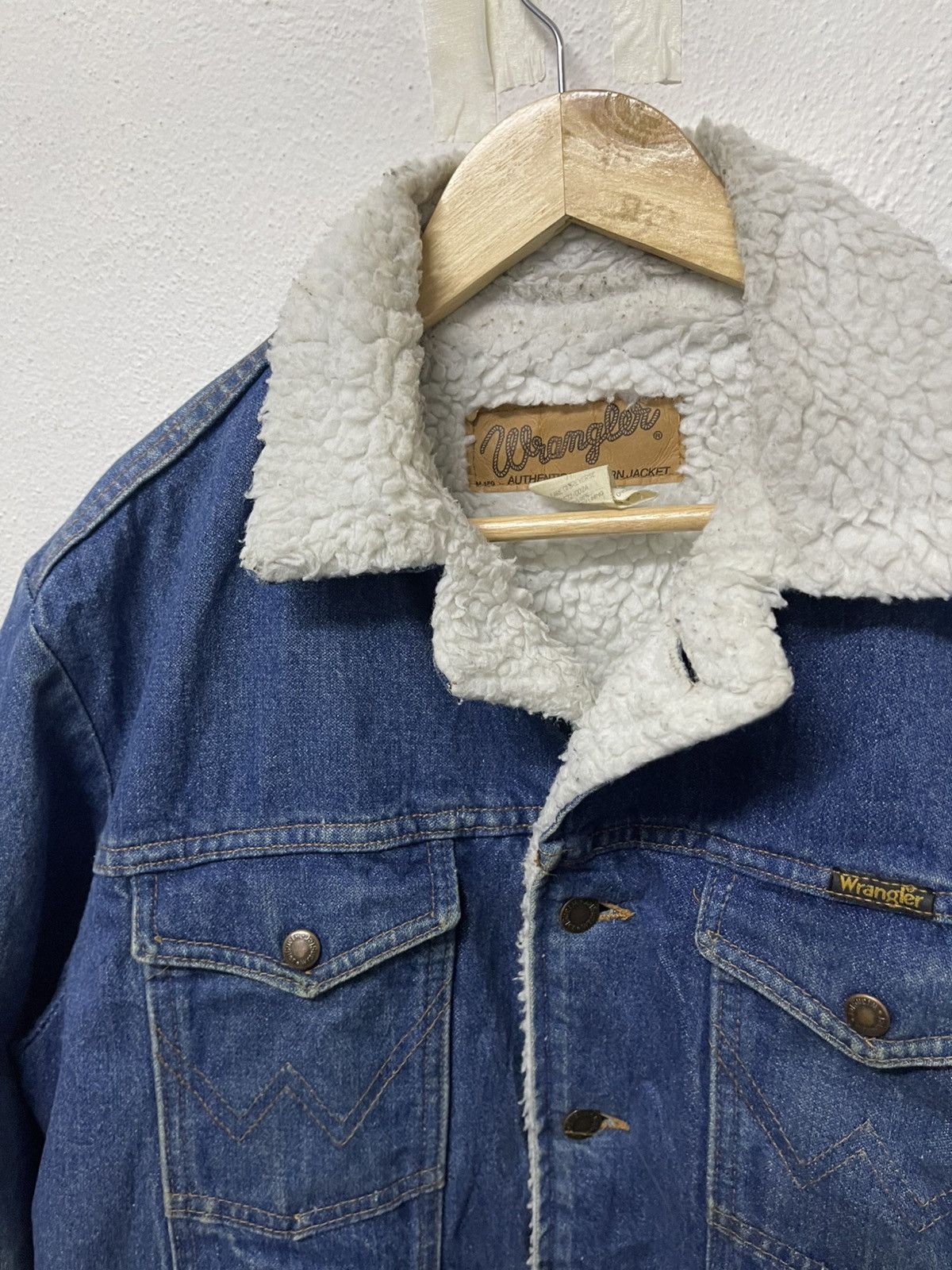 Wrangler 80s WRANGLER SHERPA FLEECE WESTERN DENIM JACKET RARE Size US M / EU 48-50 / 2 - 15 Thumbnail