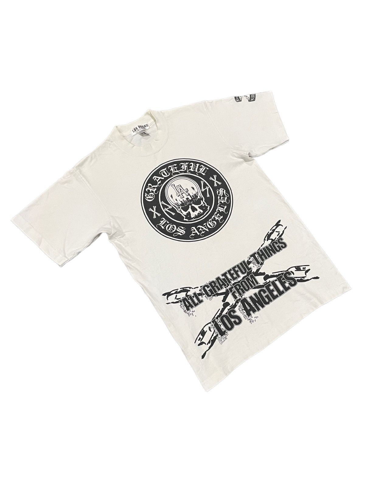 Los Angeles Apparel LDS Grateful Los Angeles Skull Distressed Tee Size US M / EU 48-50 / 2 - 3 Thumbnail