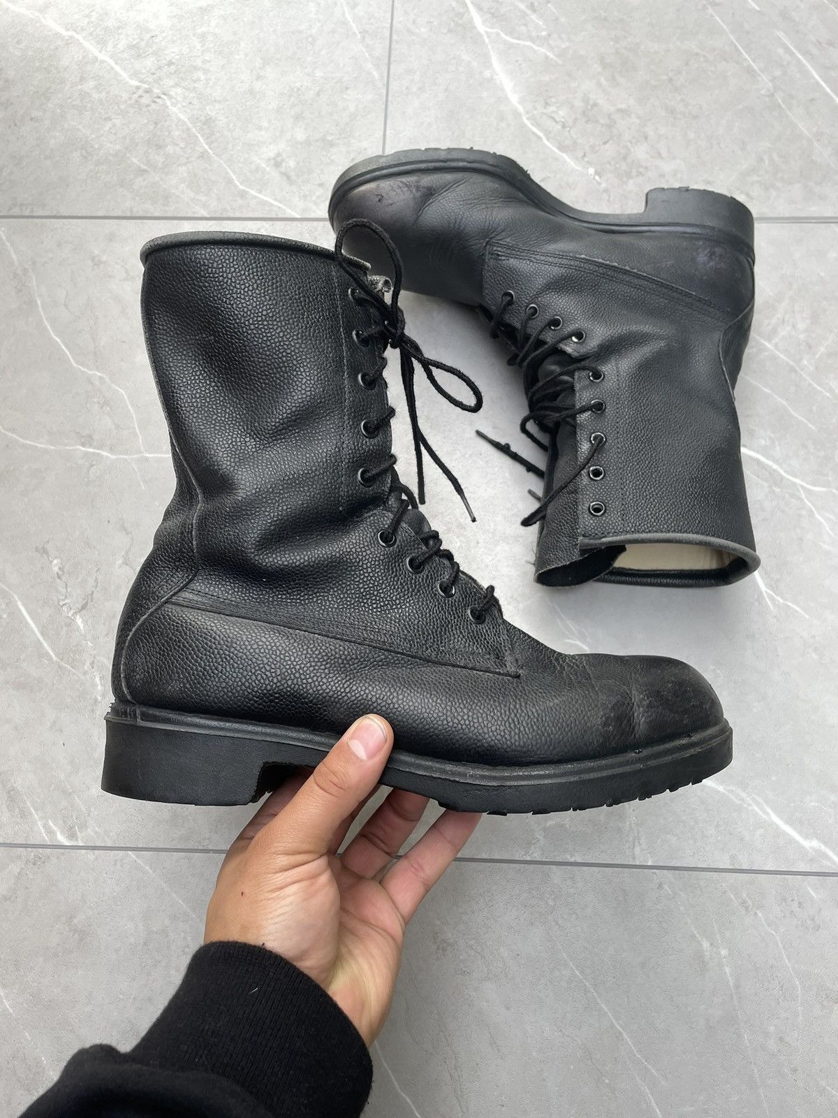 Vintage 80s Vintage Military Combat Boots Size US 9.5 / EU 42-43 - 4 Thumbnail