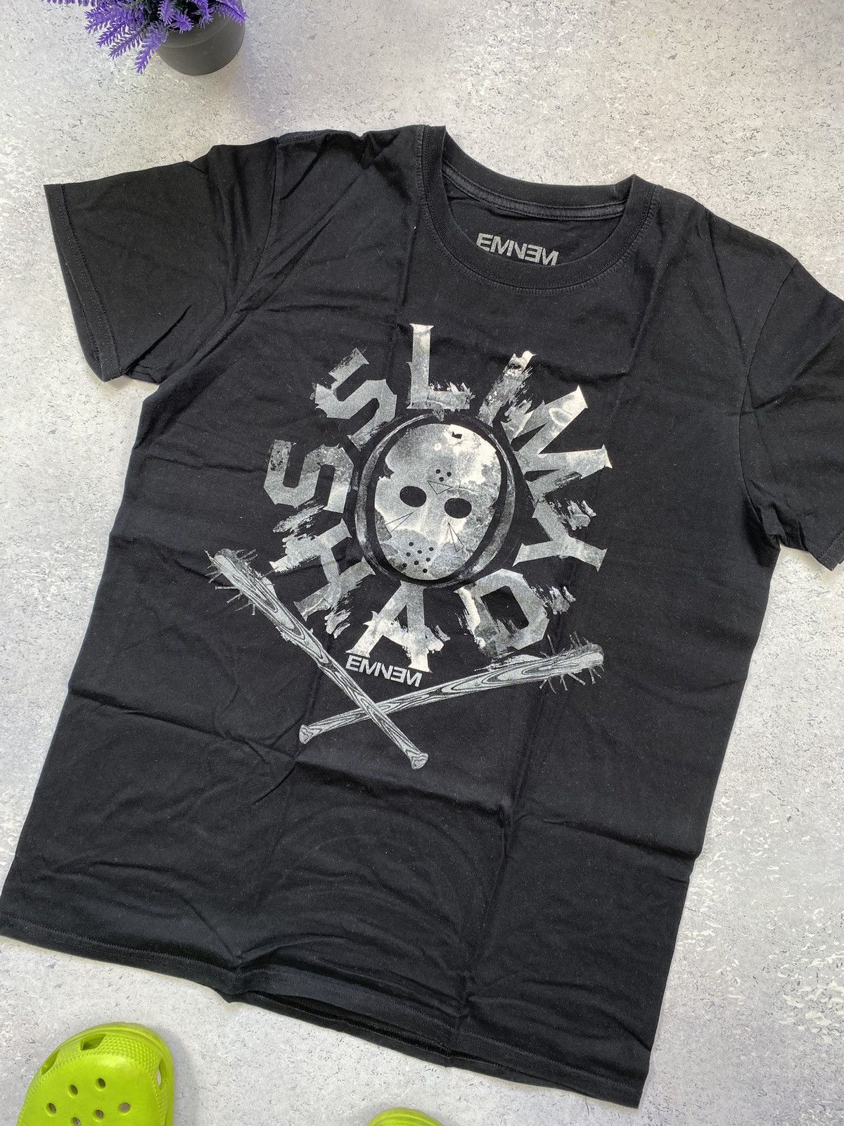 Eminem × Rap Tees Eminem Men’s Black Rap Tees With Big Centre Logo Size Medium Size US M / EU 48-50 / 2 - 3 Thumbnail