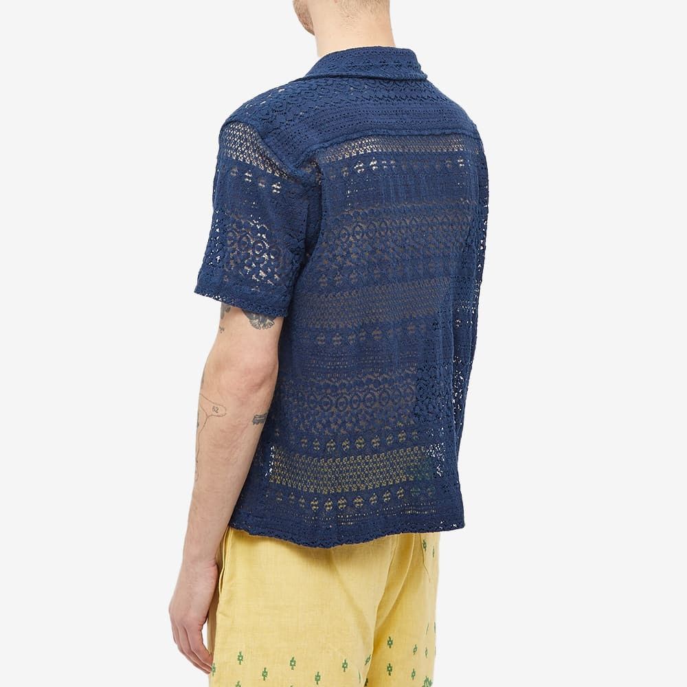 Bode 500USD BODE Sampler Quaker Lace Shirt - Navy Size US L / EU 52-54 / 3 - 5 Thumbnail