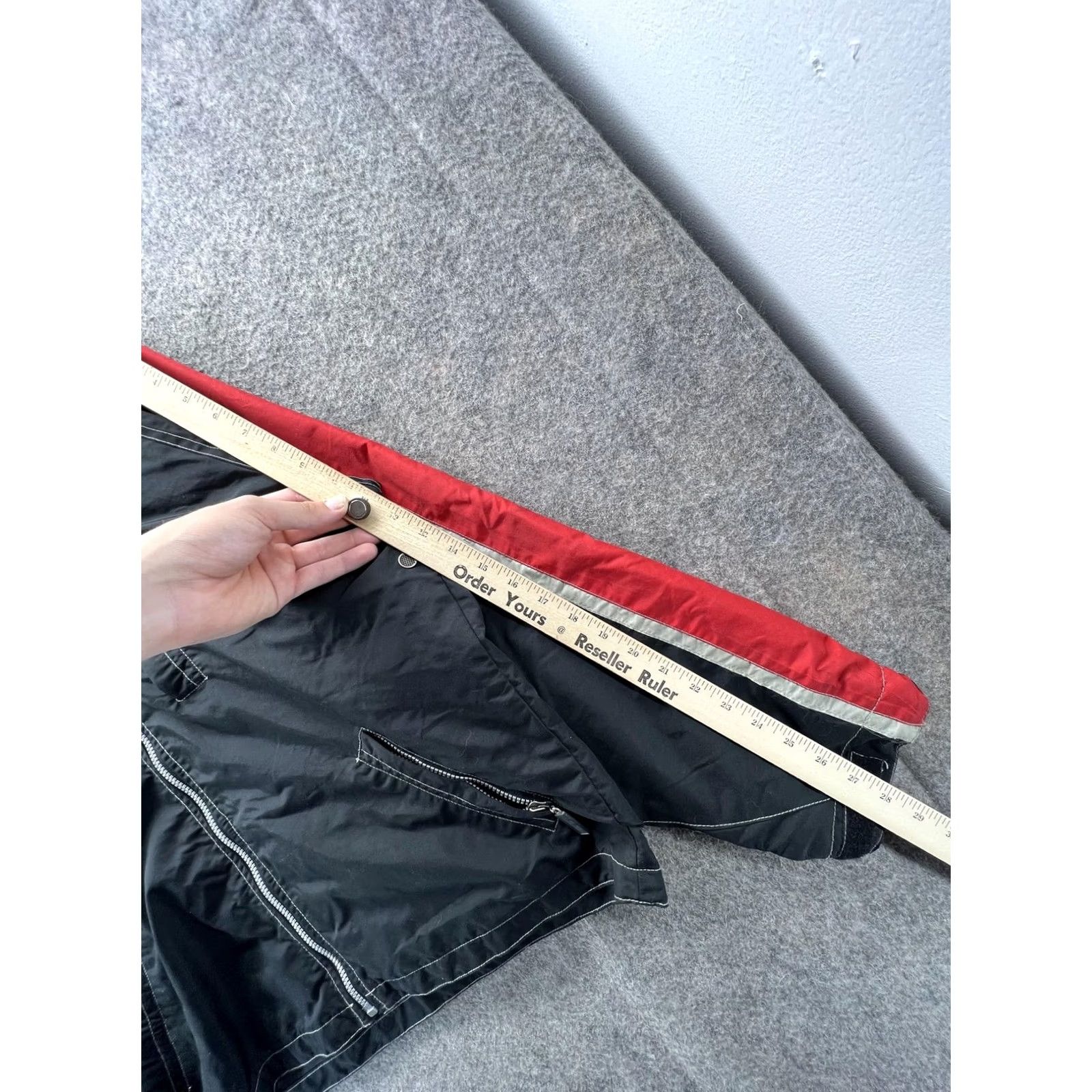 Vintage Jacket Mens XL Black Red Stripe Windbreaker Full Zip Pockets Outdoor Nylon Size US XL / EU 56 / 4 - 6 Thumbnail