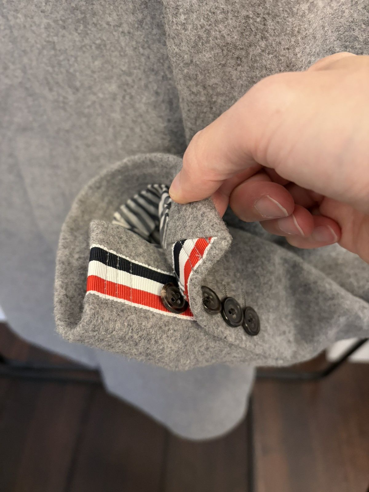 Thom Browne Thom Browne Grey Wool Chesterfield Overcoat Size US XS / EU 42 / 0 - 4 Thumbnail