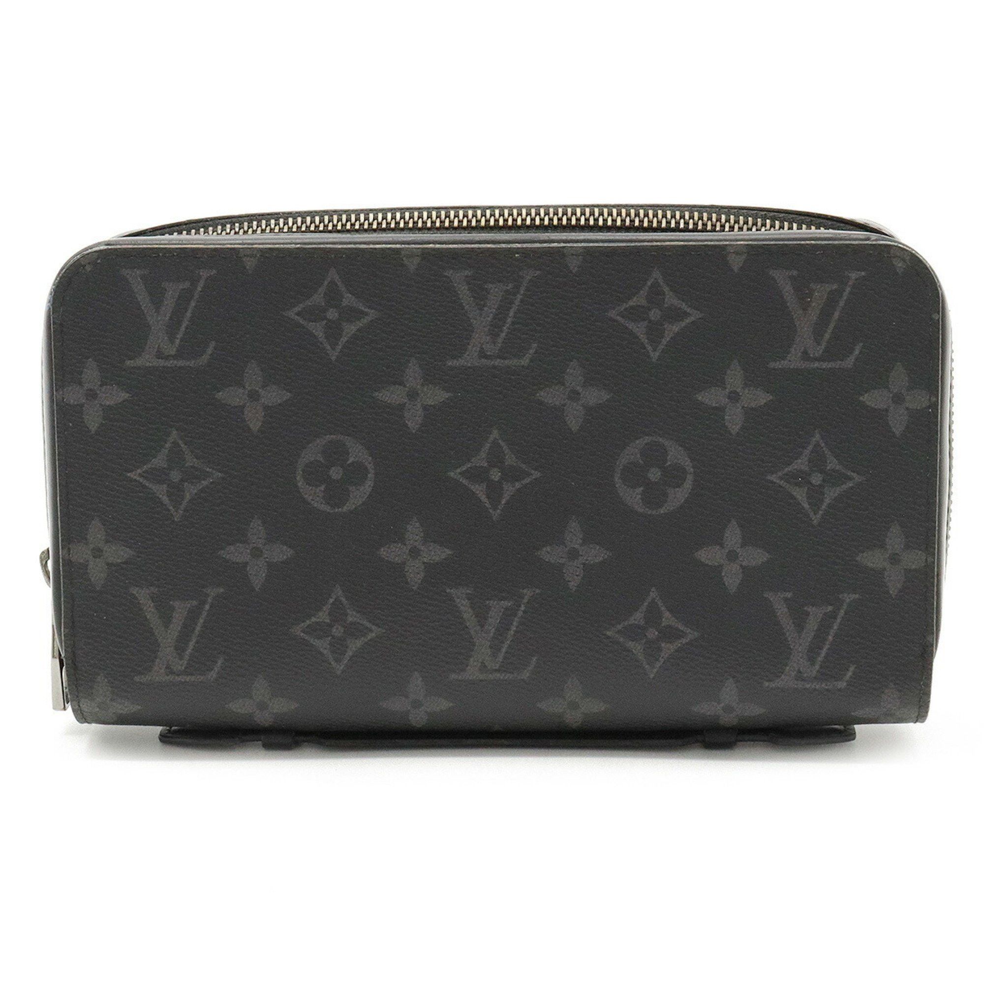 LOUIS VUITTON Zippy XL M61698 Monogram Eclipse Black Silver Hardware Long  Wallet