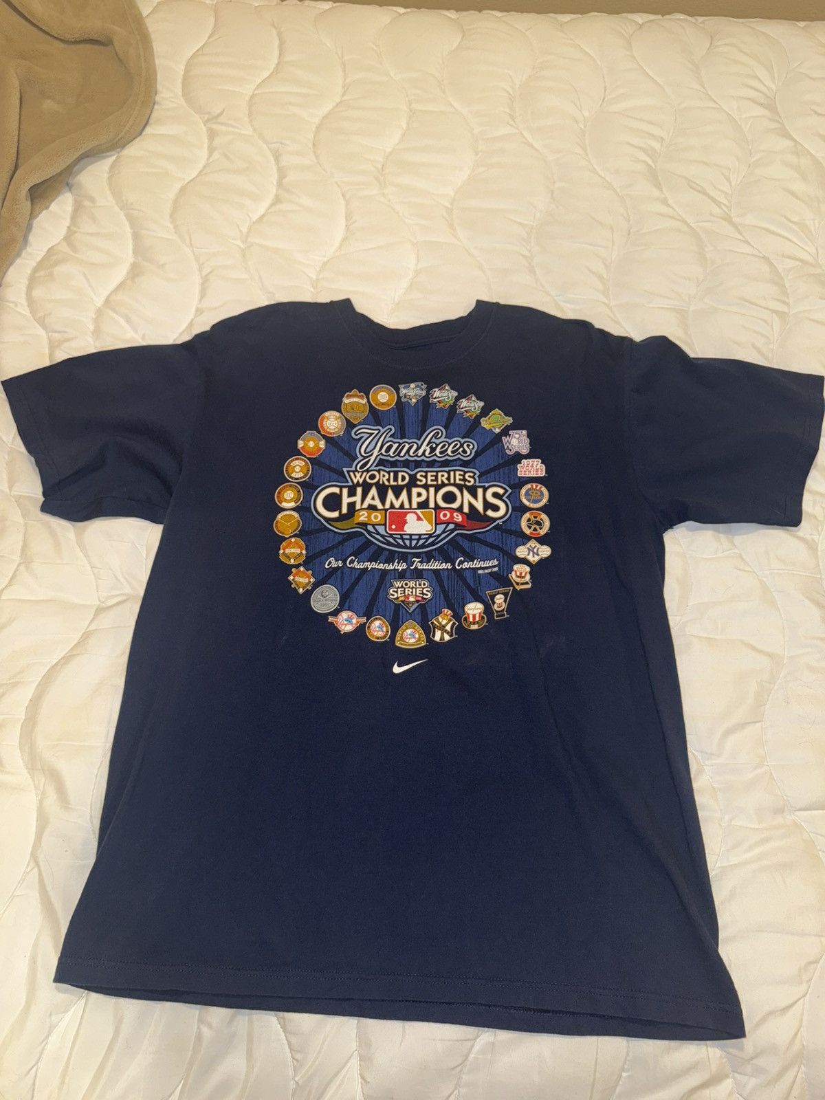 Nike 2009 Yankees World Series Tee shirt Vintage Size US L / EU 52-54 / 3 - 1 Thumbnail