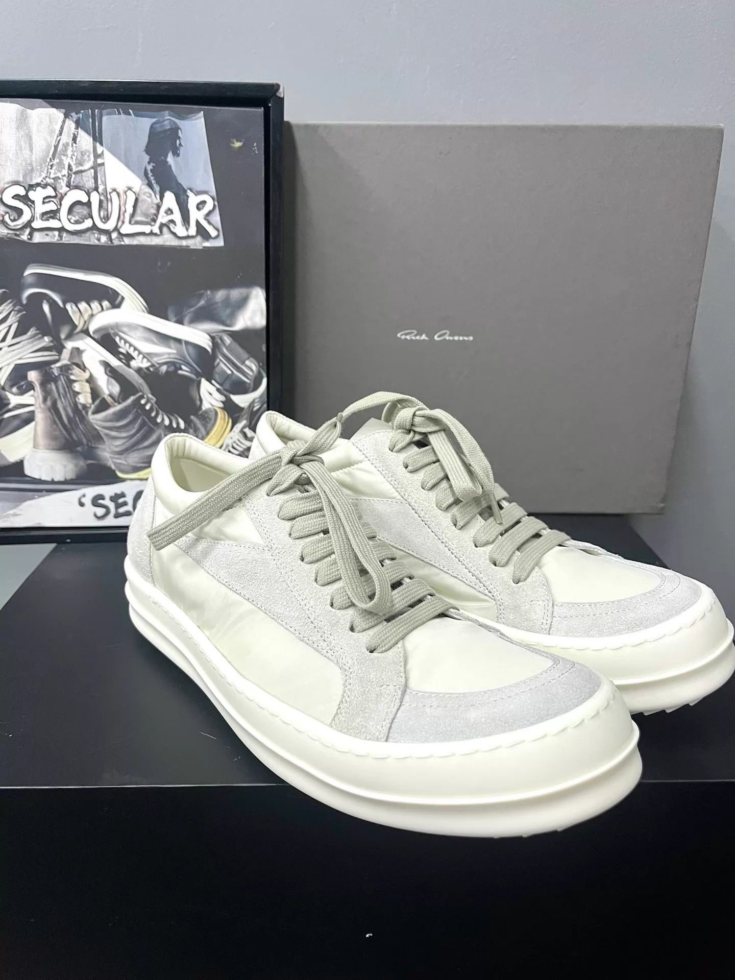 Rick Owens Rick Owens 26SS Mainline White Vans-Style Sneakers K34 Size US 5 / EU 37 - 1 Thumbnail